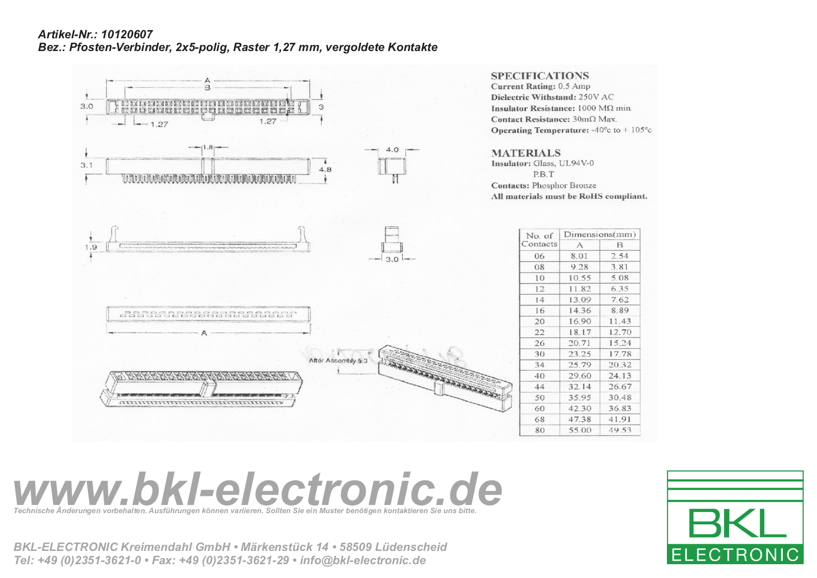 BKL BKL 10120607 Datasheet - ManualMachine.com