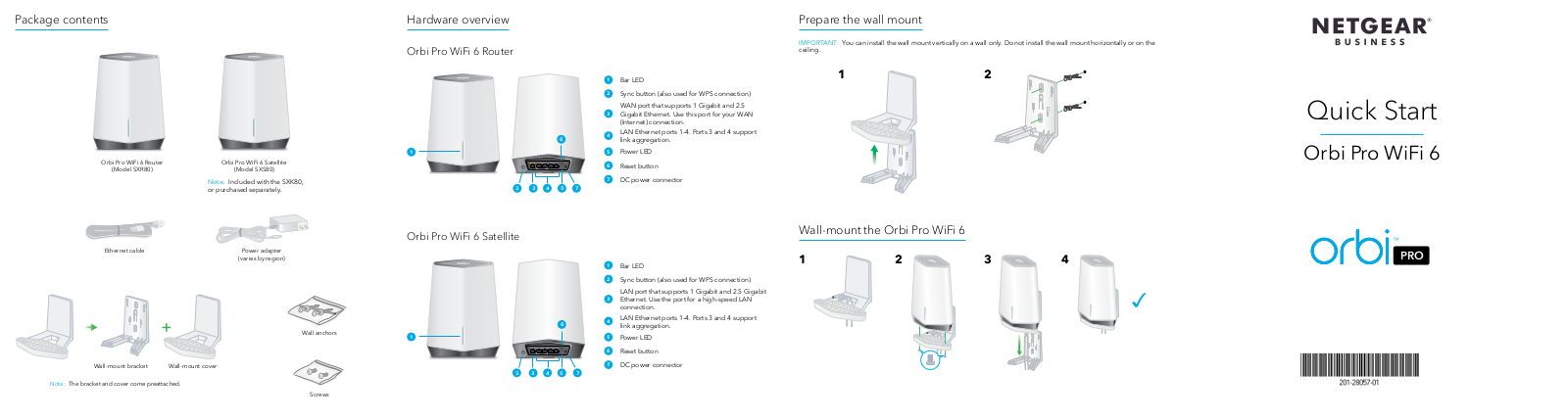 NETGEAR Orbi Pro WiFi 6 Quick Start Guide