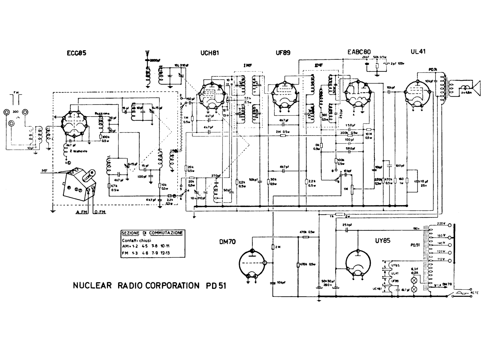 Trans Continents Radio pd51 schematic