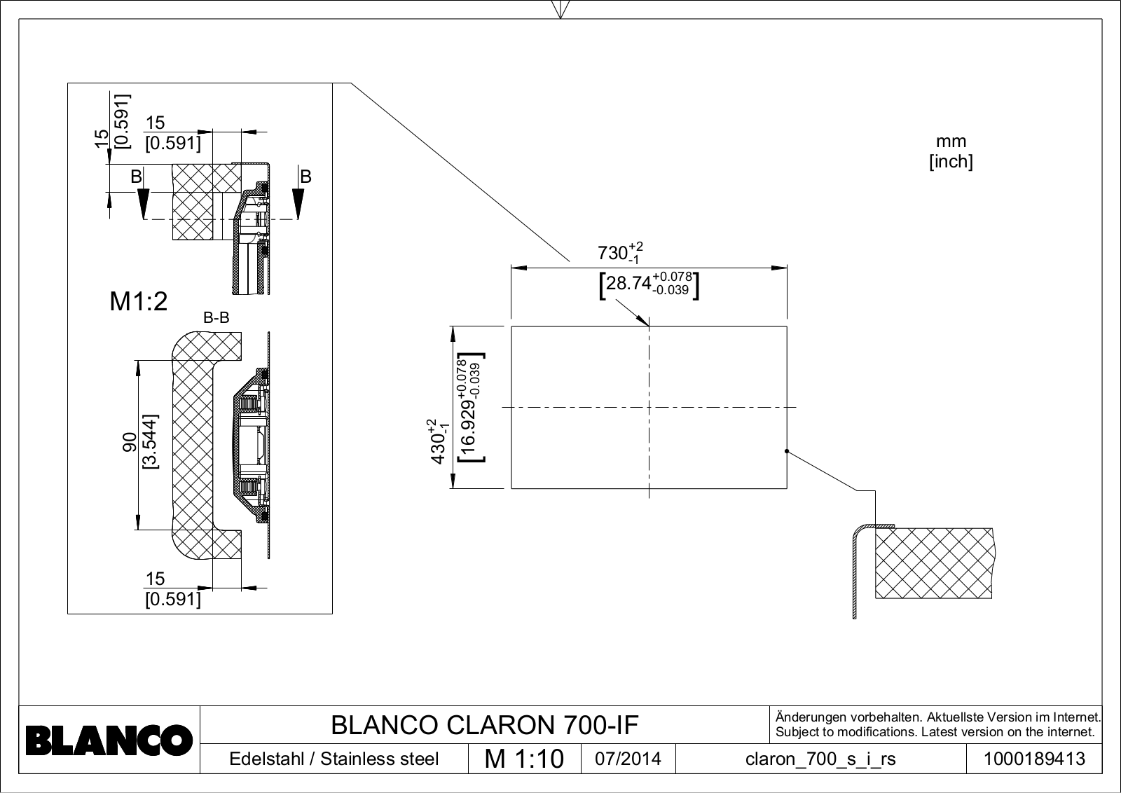 Blanco CLARON 700-IF User guide