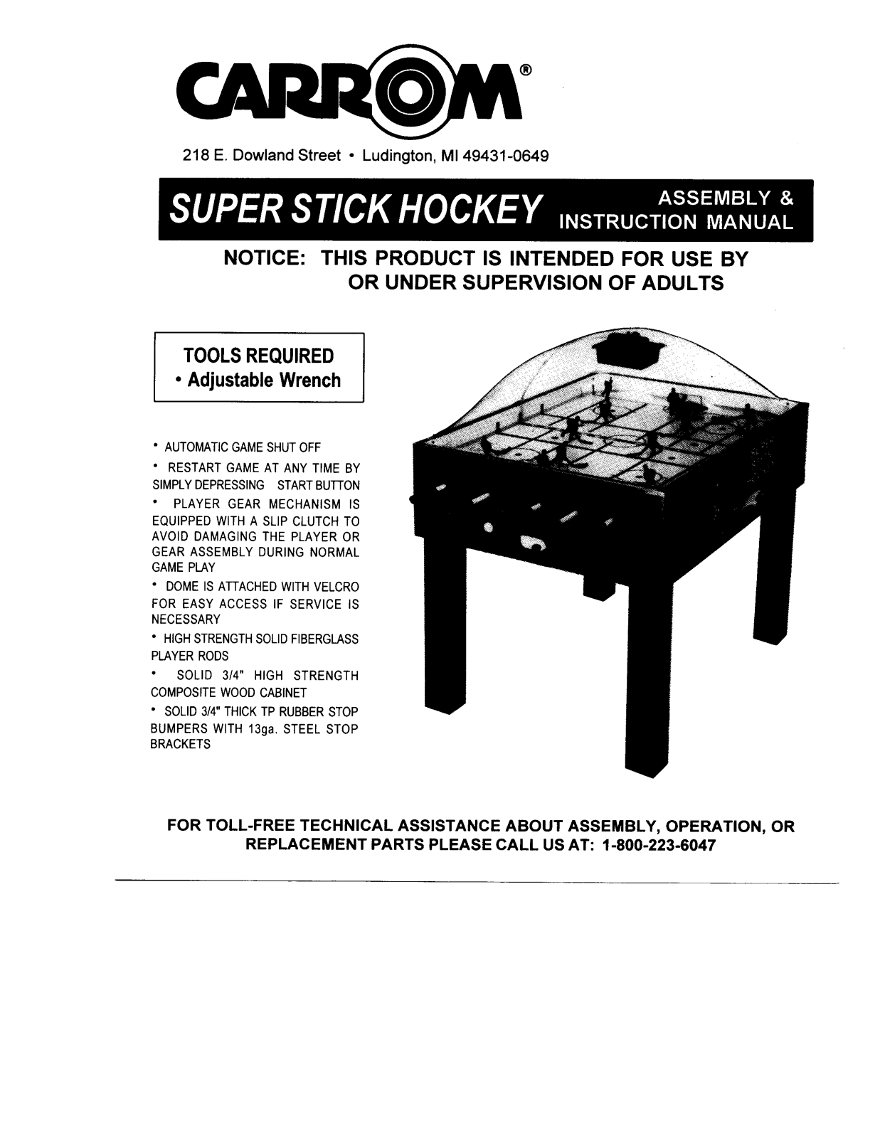 Carrom SUPER STICK HOCKEY User Manual