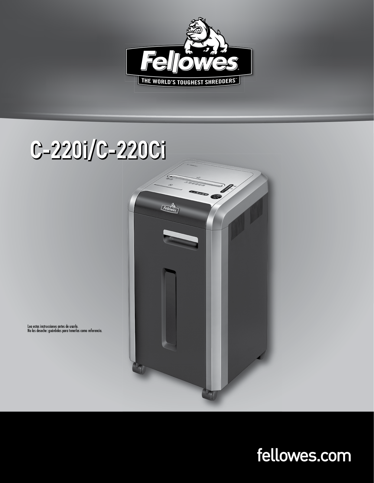 Fellowes C-220CI, C-220I User Manual