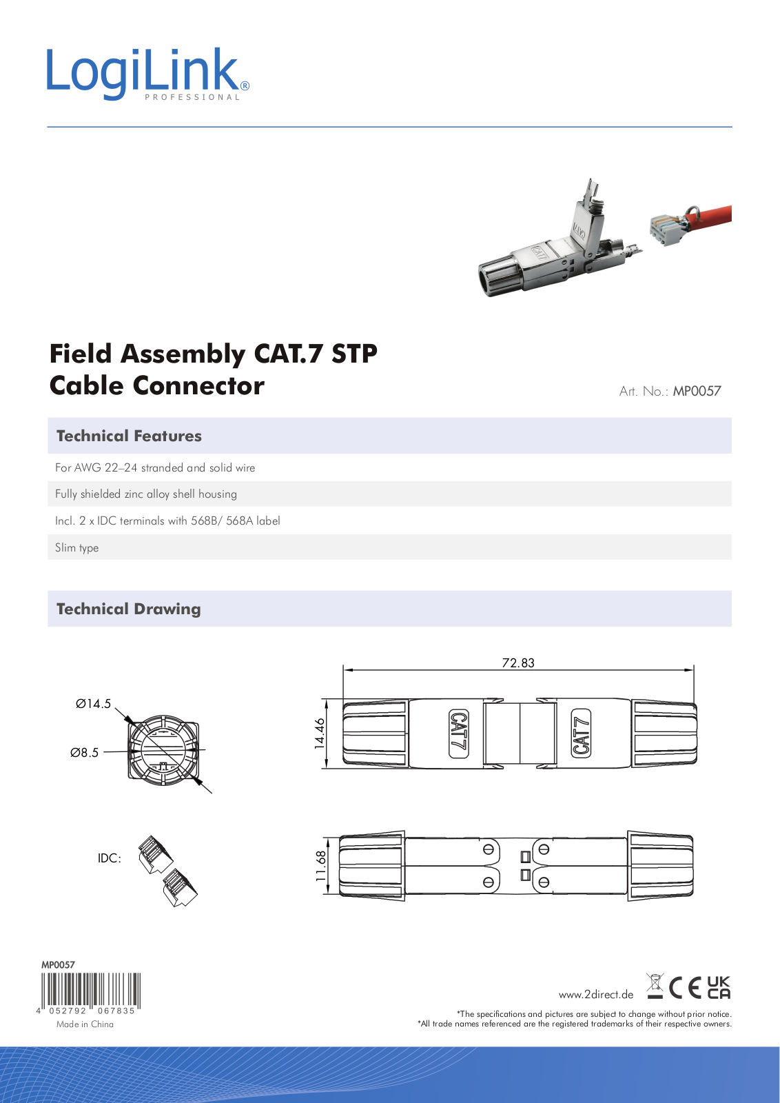LOGILINK MP0057 Datasheet - ManualMachine.com
