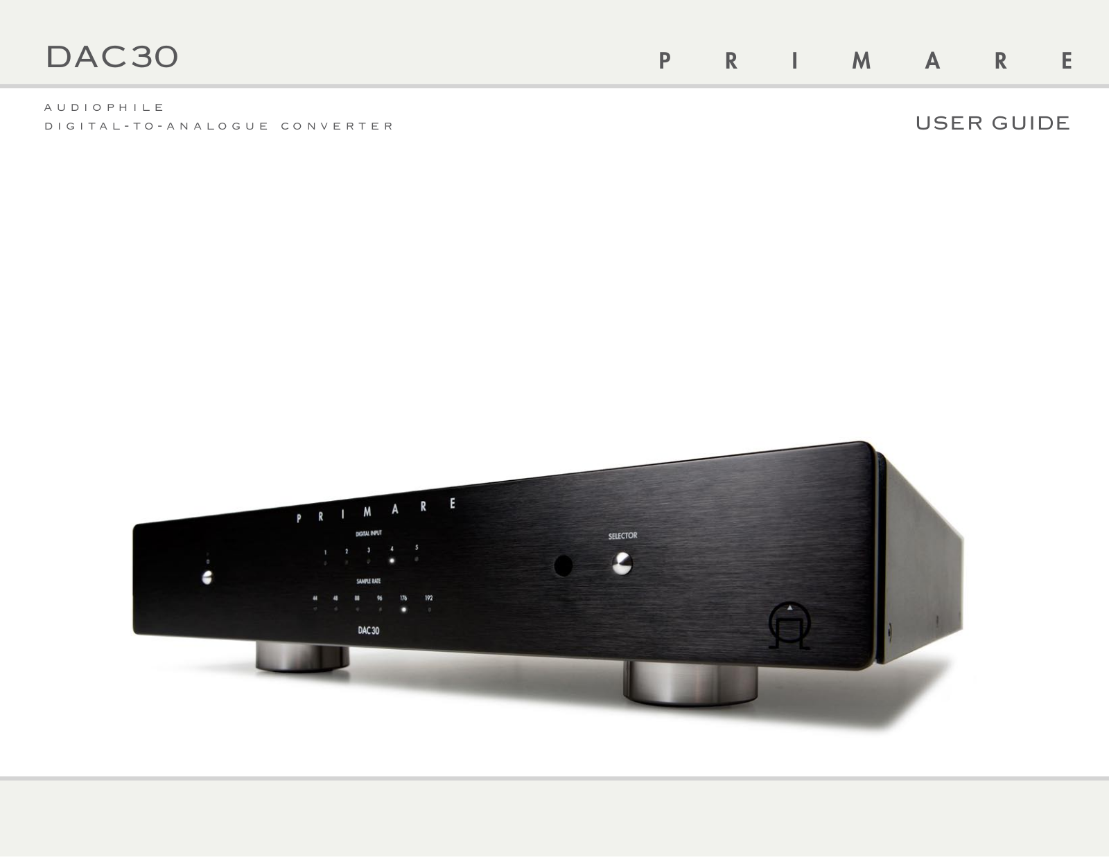 Primare DAC30 User Manual