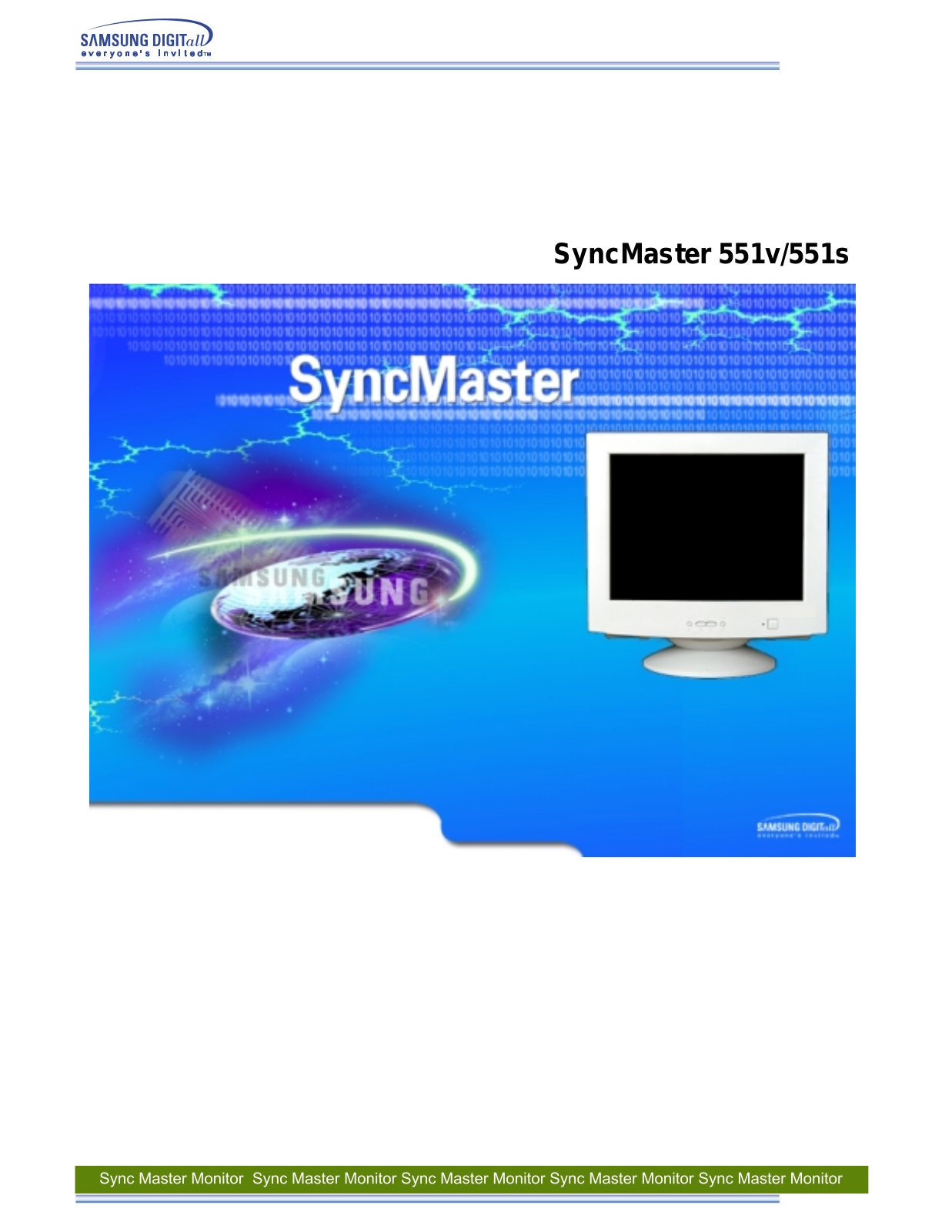 Samsung SYNCMASTER 551S User Manual