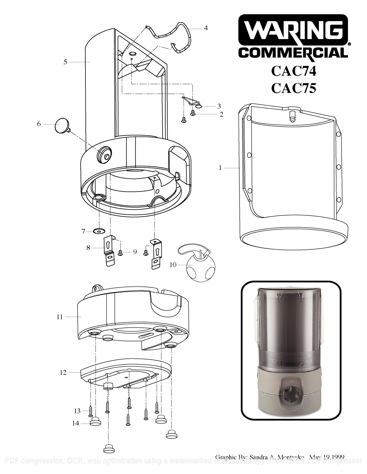 Follett CAC75 Parts List