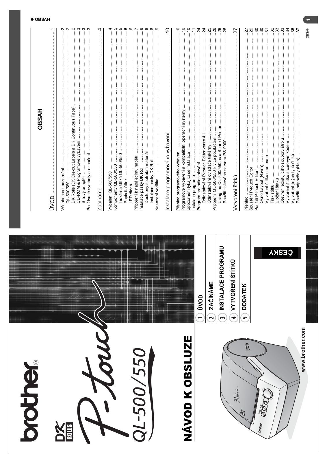 Brother QL-500, QL-550 User guide