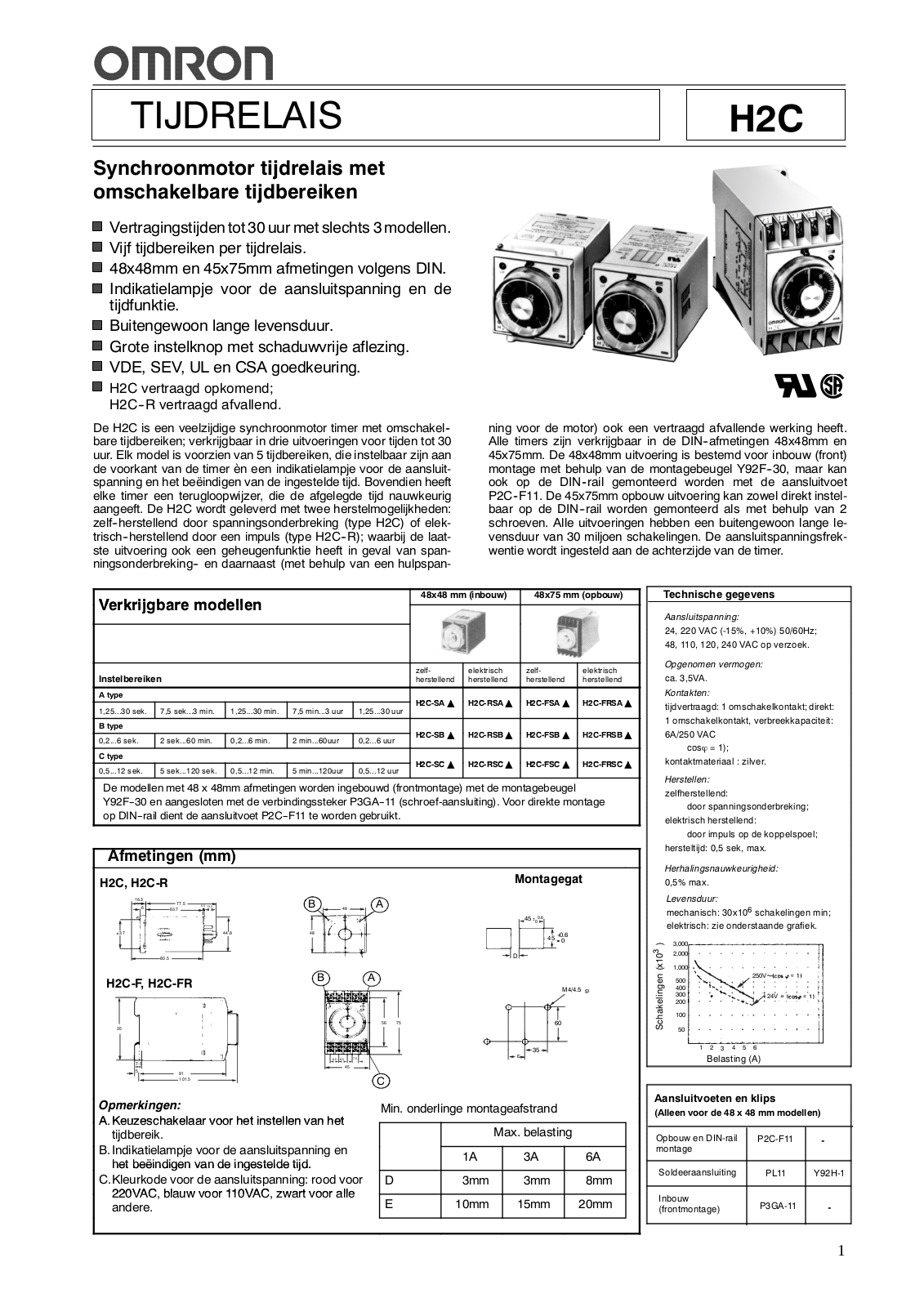 Omron H2C DATASHEET