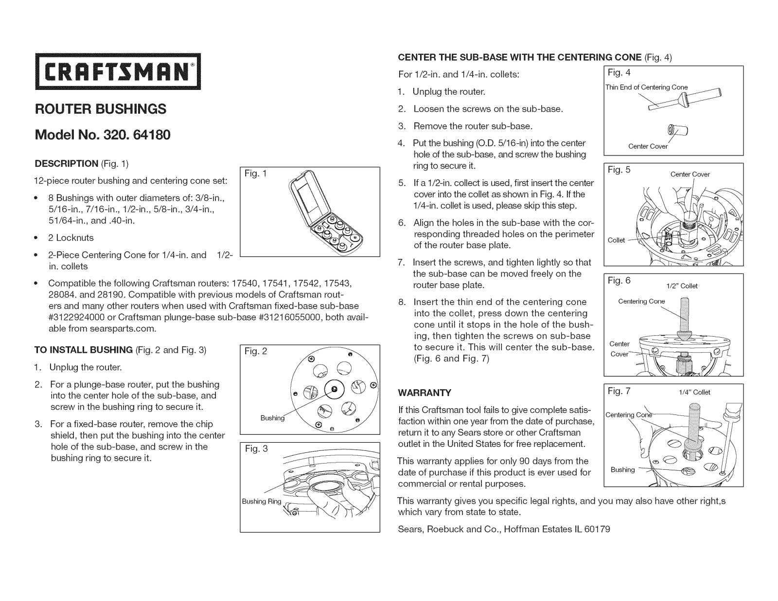 Craftsman 320.64180 User Manual