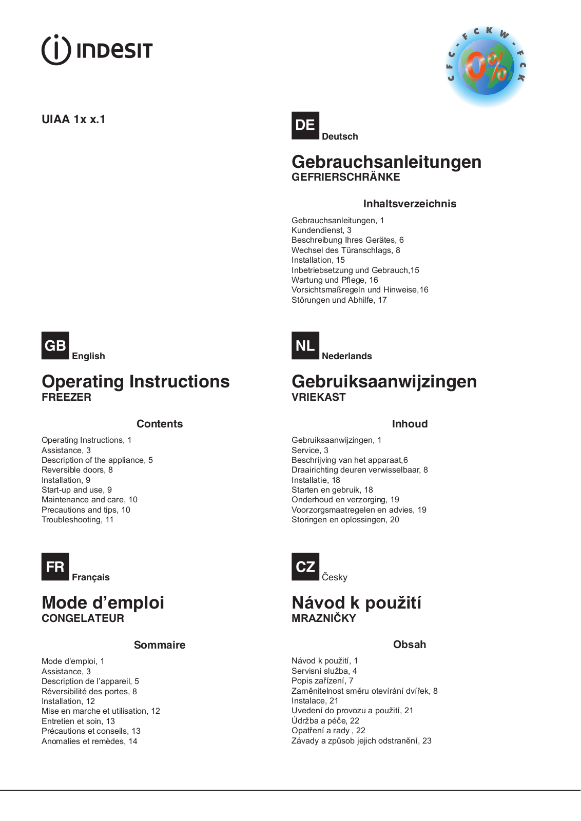 Indesit UIAA-12-S.1 User Manual