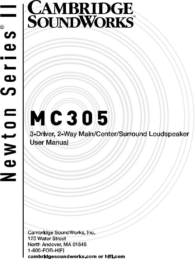 Cambridge SoundWorks MC305 User Manual