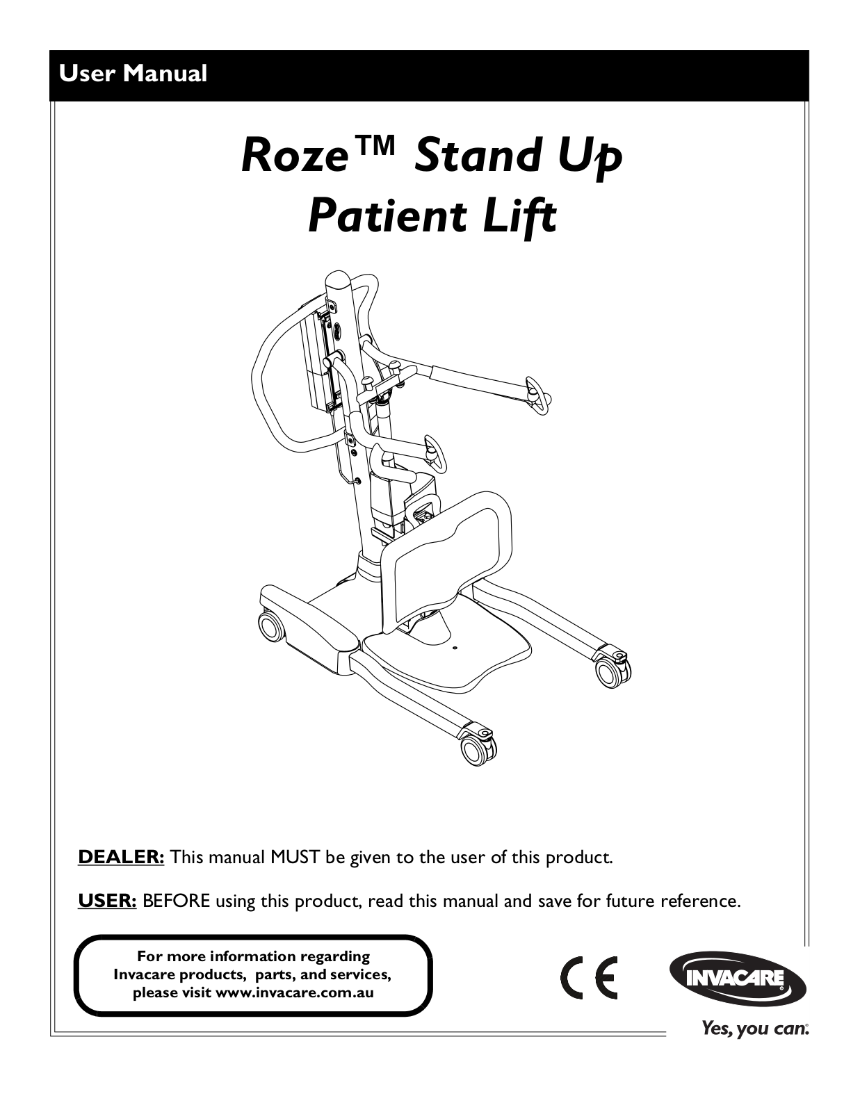 Invacare Roze User Manual