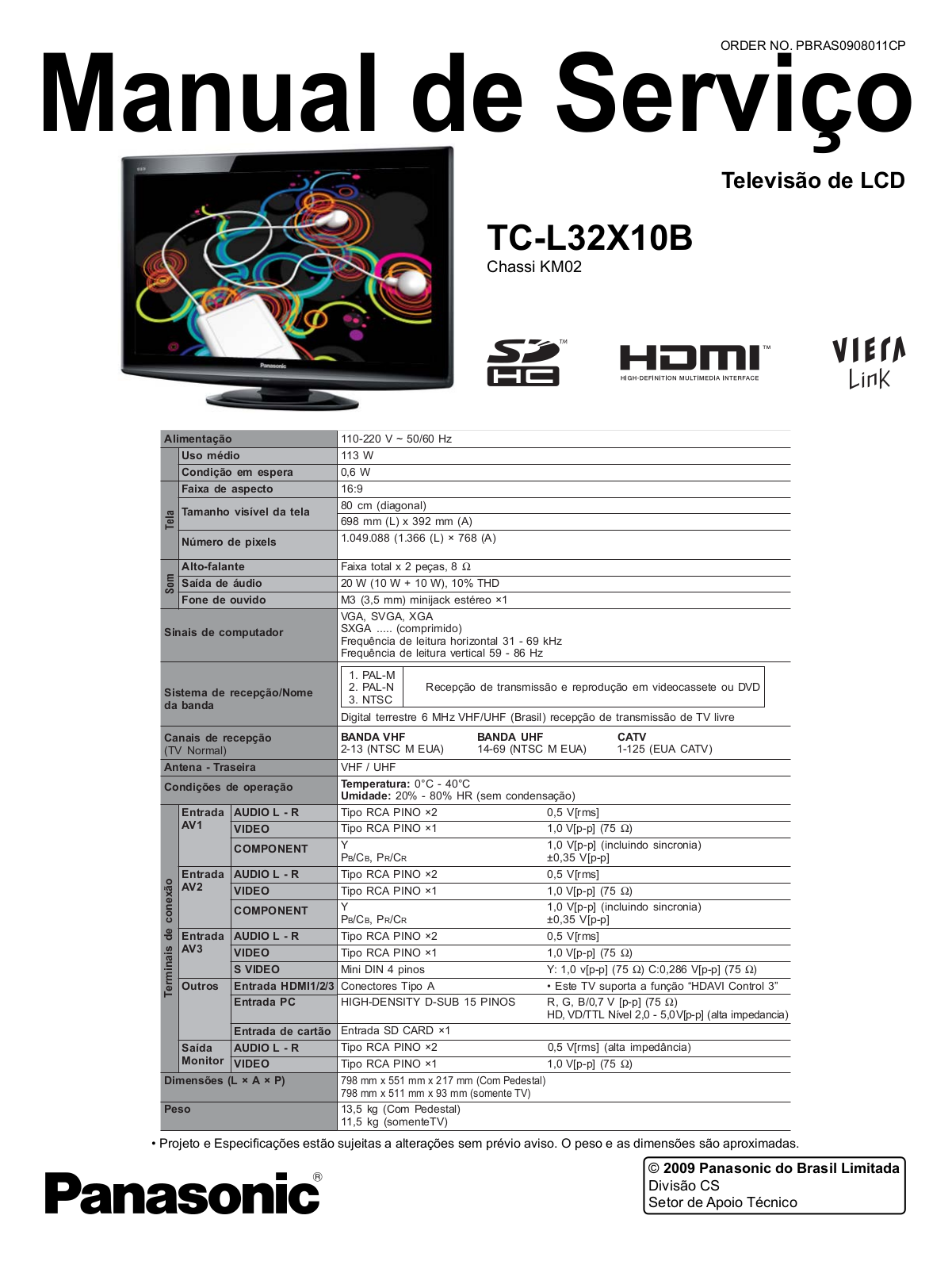 Panasonic TC-L32X10B Schematic