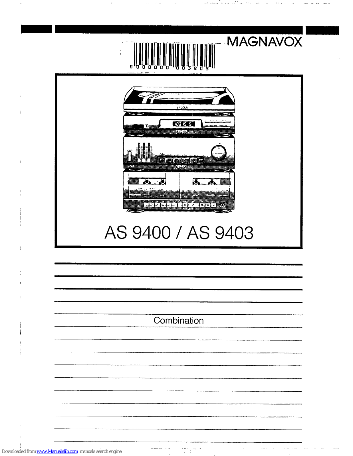 Magnavox AS9403, AS9400 User Manual