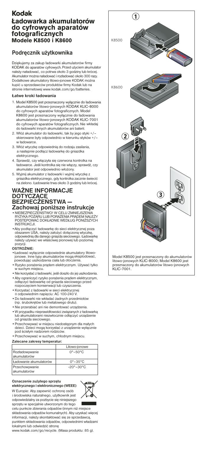 Kodak K8500, K8600 User Manual