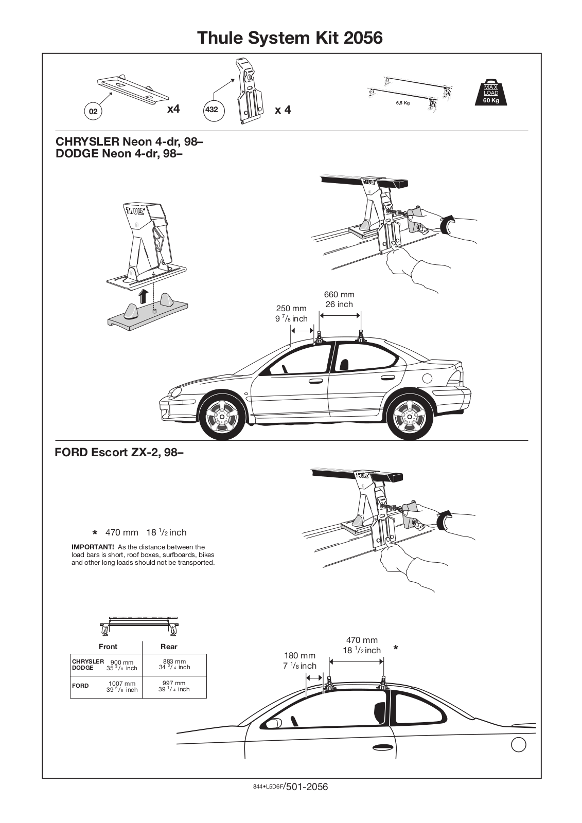 Thule 2056 User Manual