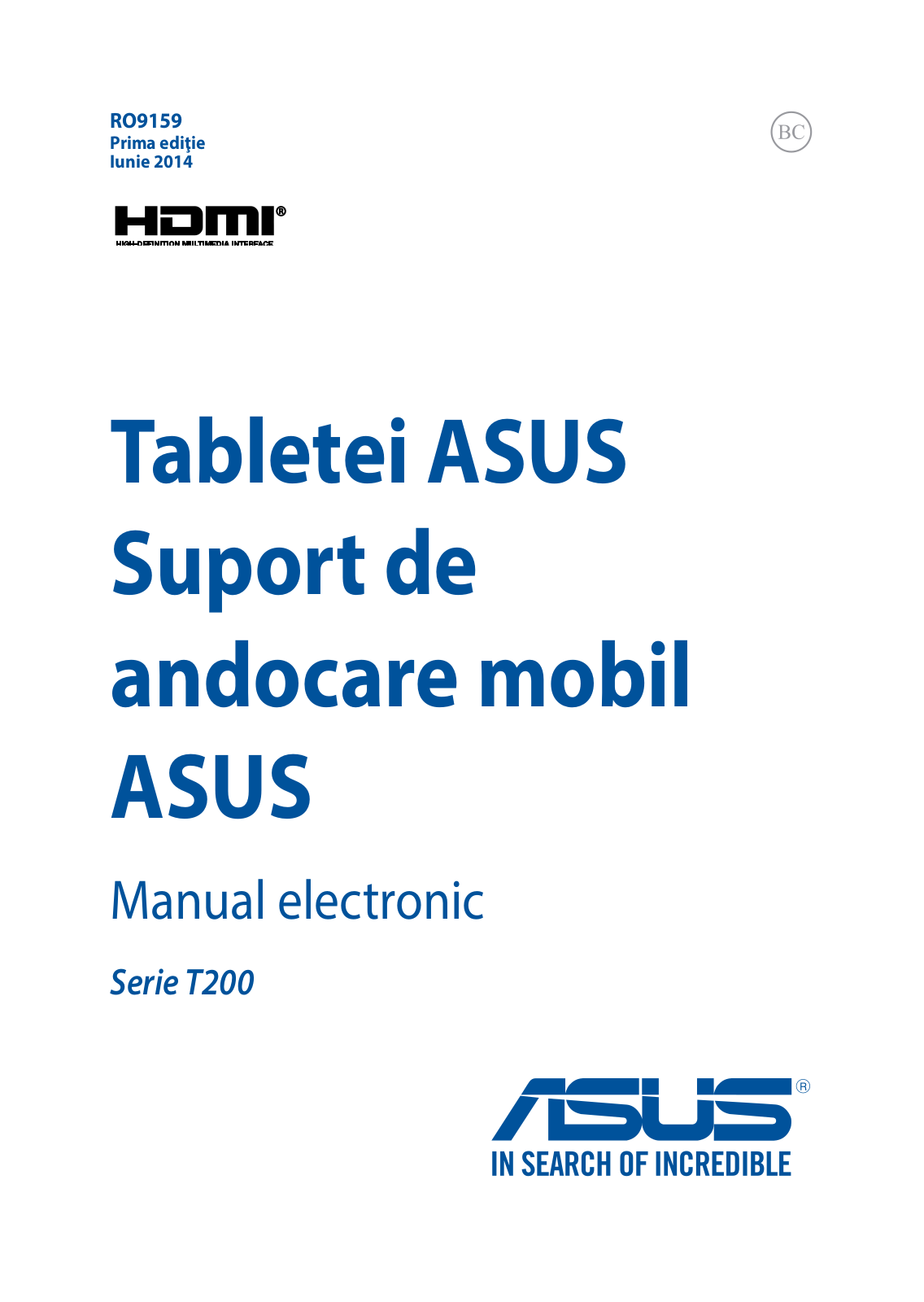 ASUS T200TA, RO9159 User Manual