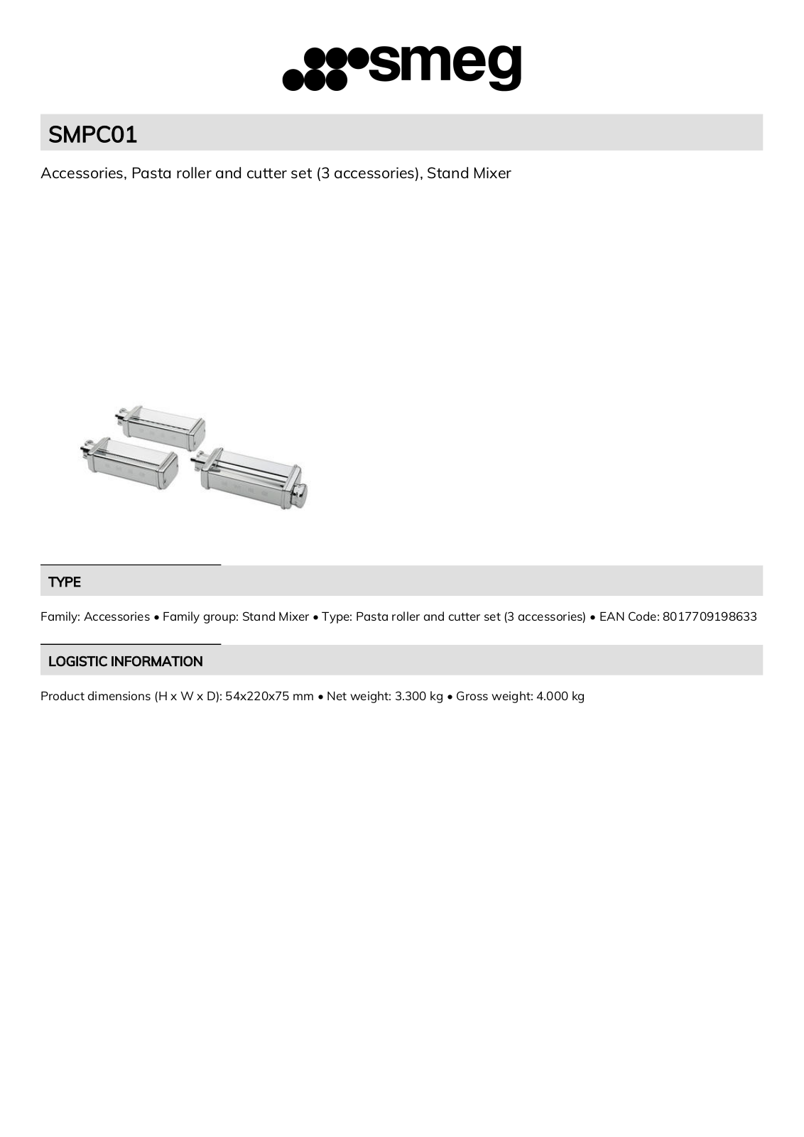 SMEG SGME1033 Specifications - ManualMachine.com
