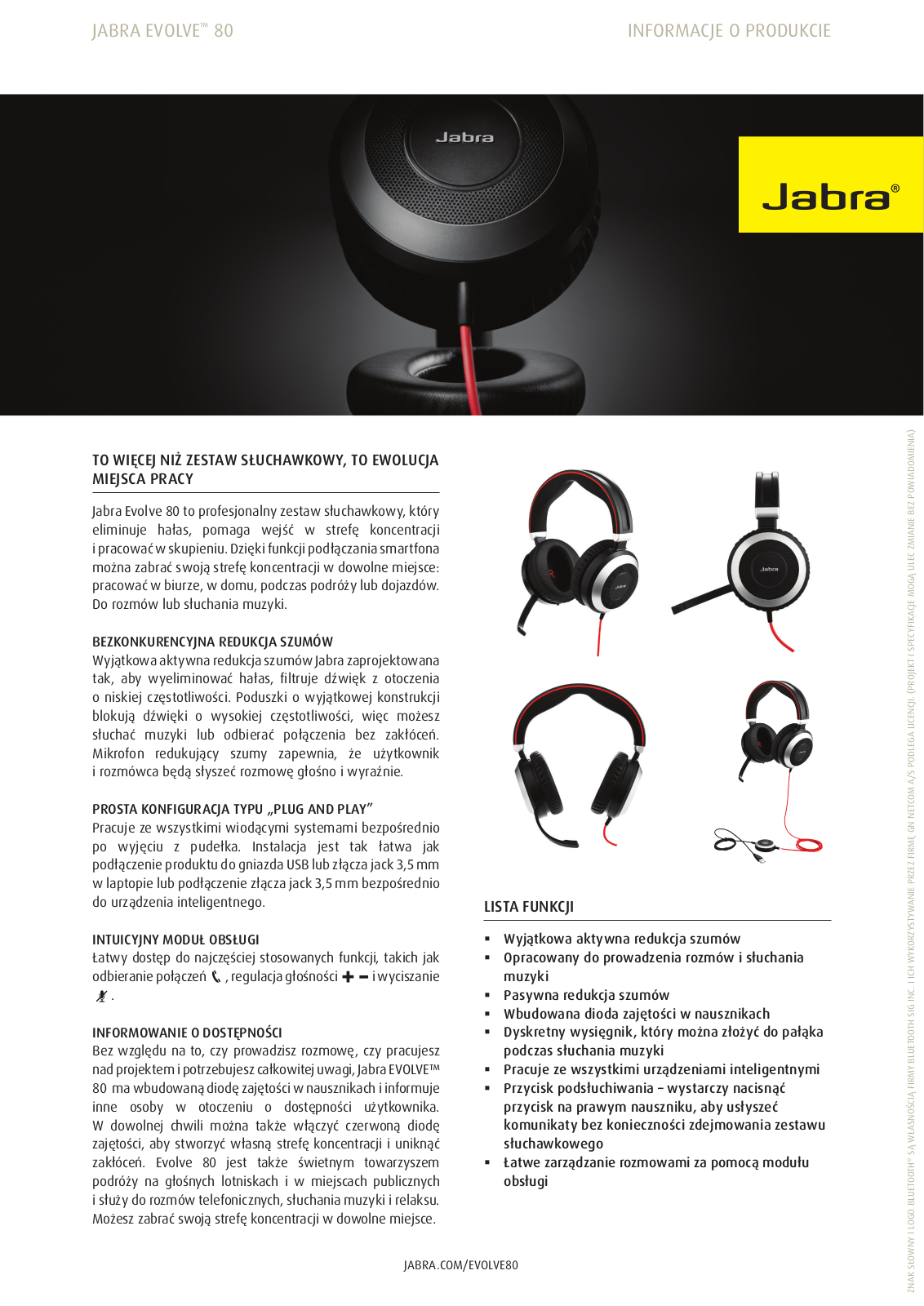 Jabra Evolve 80 UC Duo User Manual