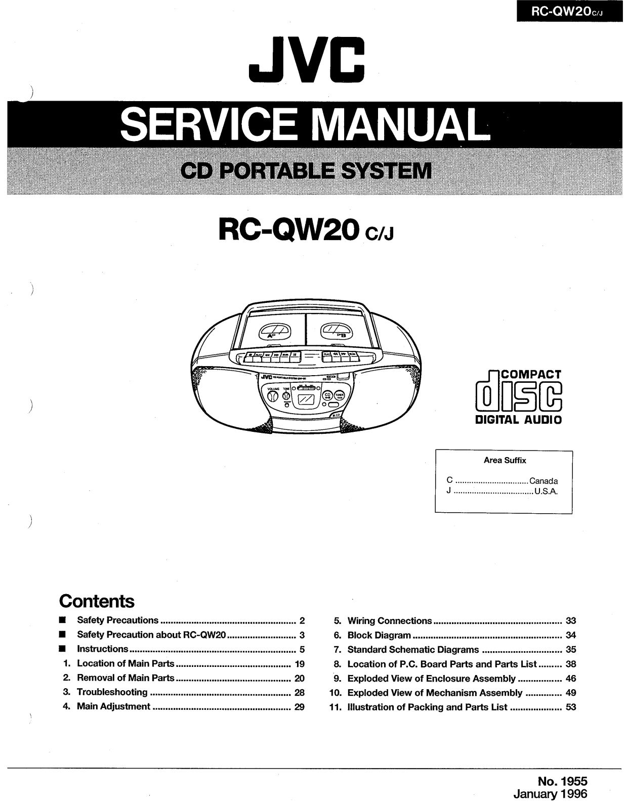 JVC RC-QW20 Service Manual