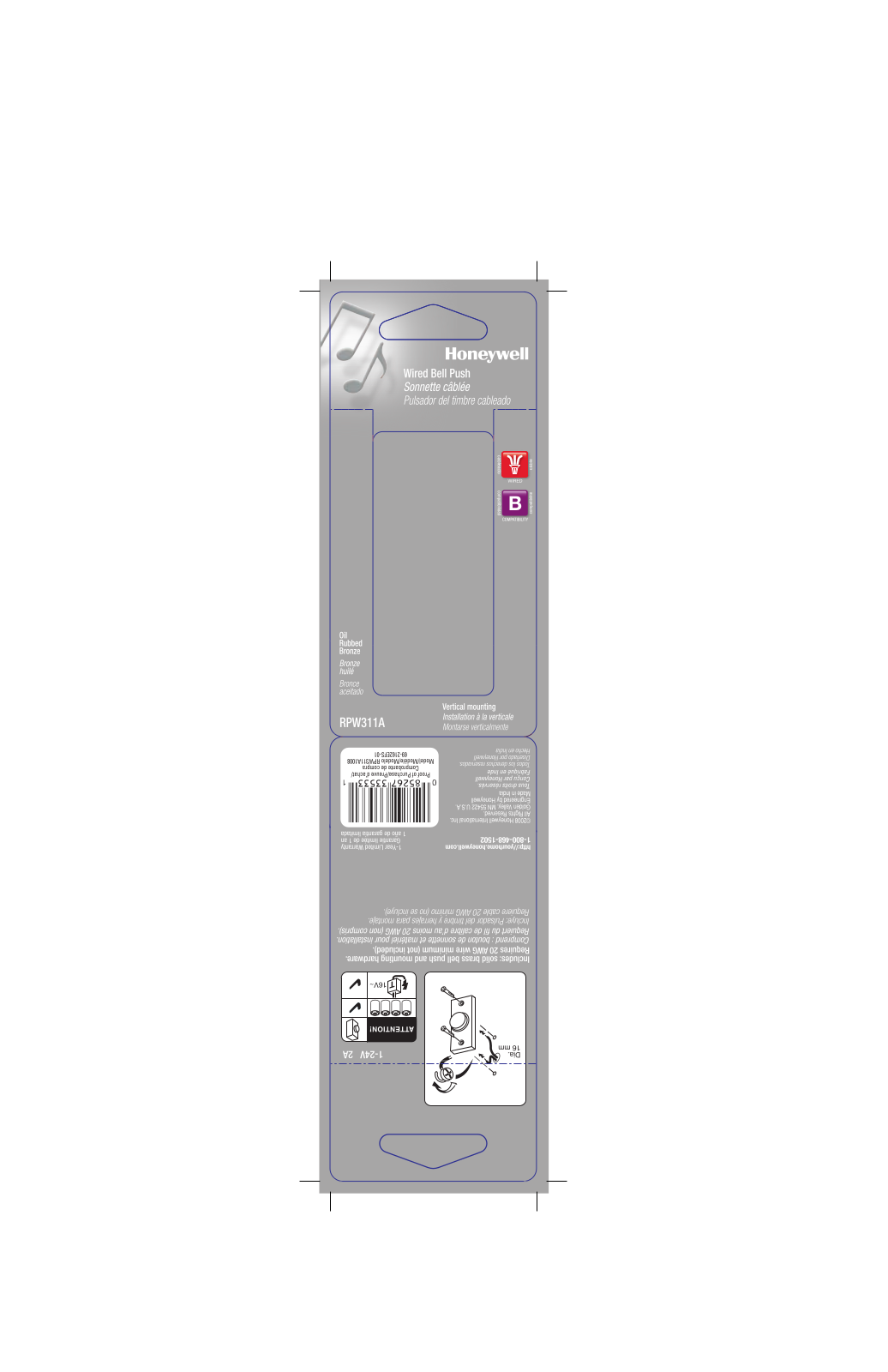 Honeywell RPW311A User Manual