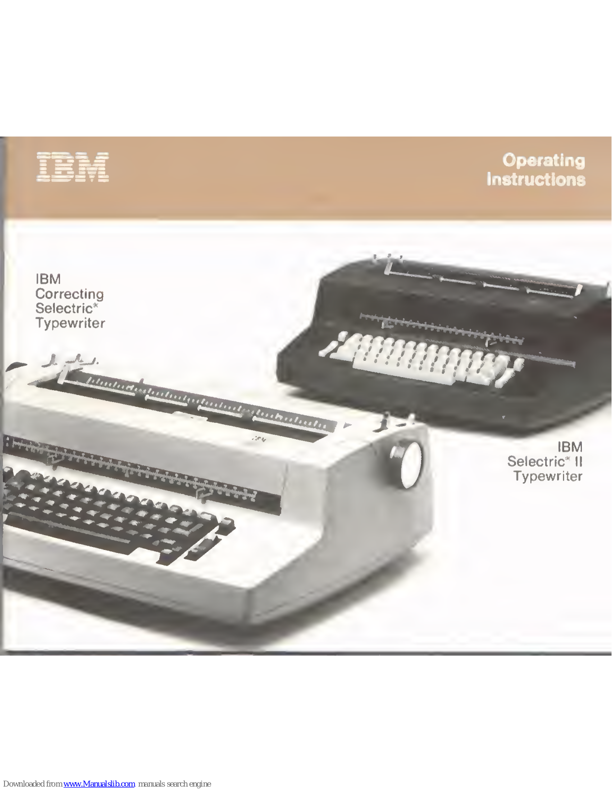 IBM Selectric II, Correcting Selectric Operating Instructions Manual