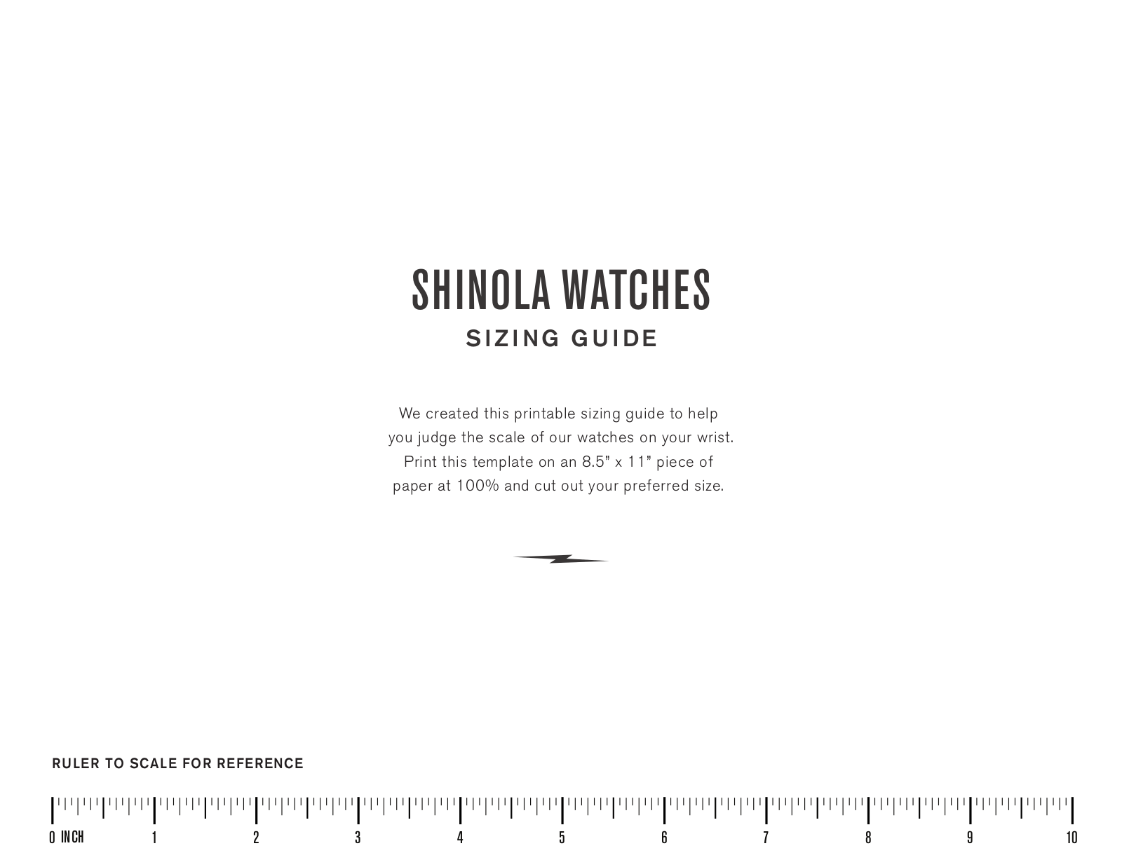 Shinola All WATCHES Sizing Guide