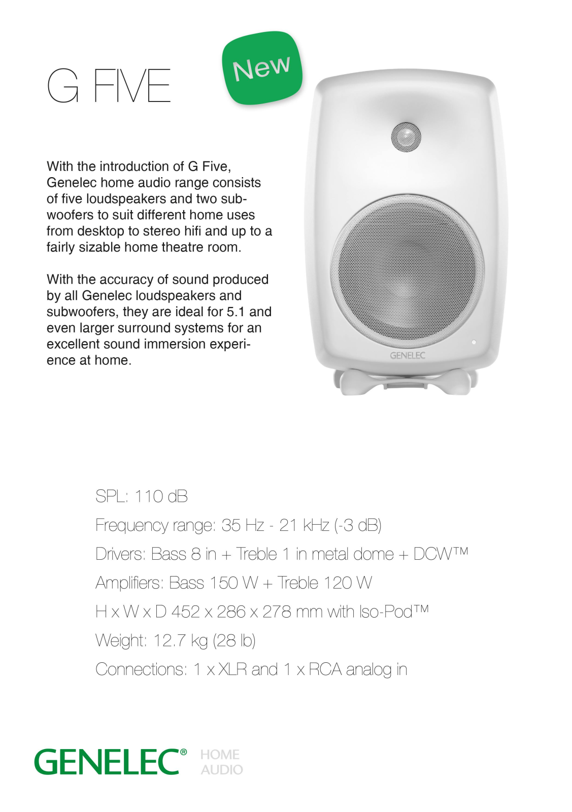 GENELEC G Five AMM, G Five AWM genelec_g-five_preliminary-leaflet.pdf