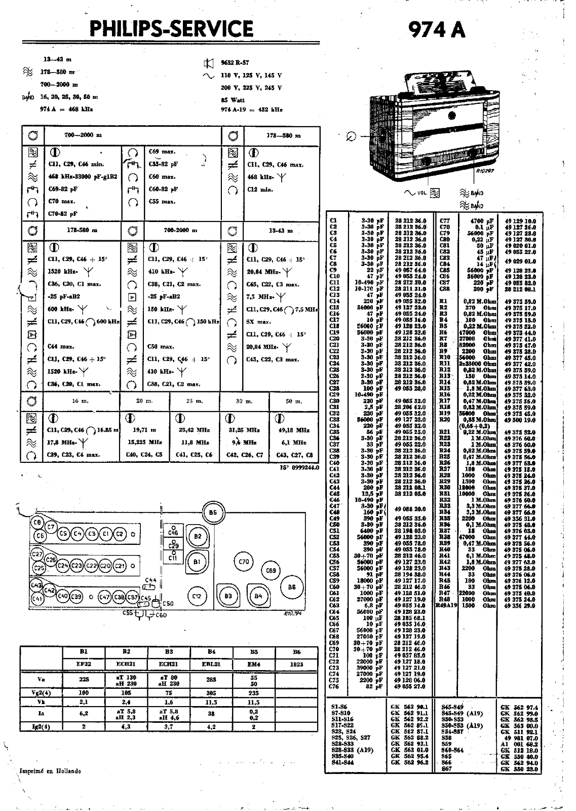Philips 974-A Service Manual