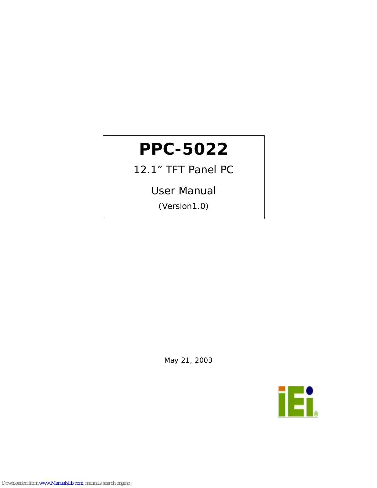 IEI Technology PPC-5022 User Manual - ManualMachine.com
