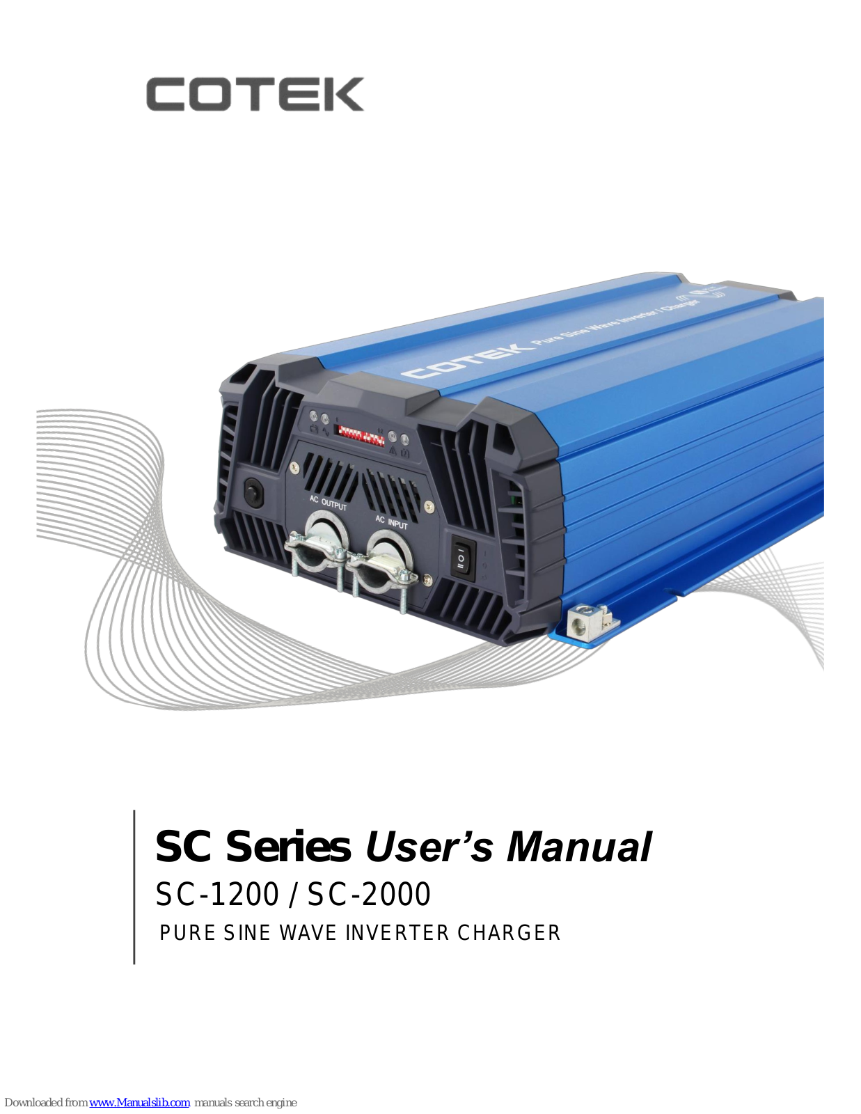 Cotek SC Series, SC-1200, SC-2000, SC-1200-124, SC-1200-112 User Manual - ManualMachine.com