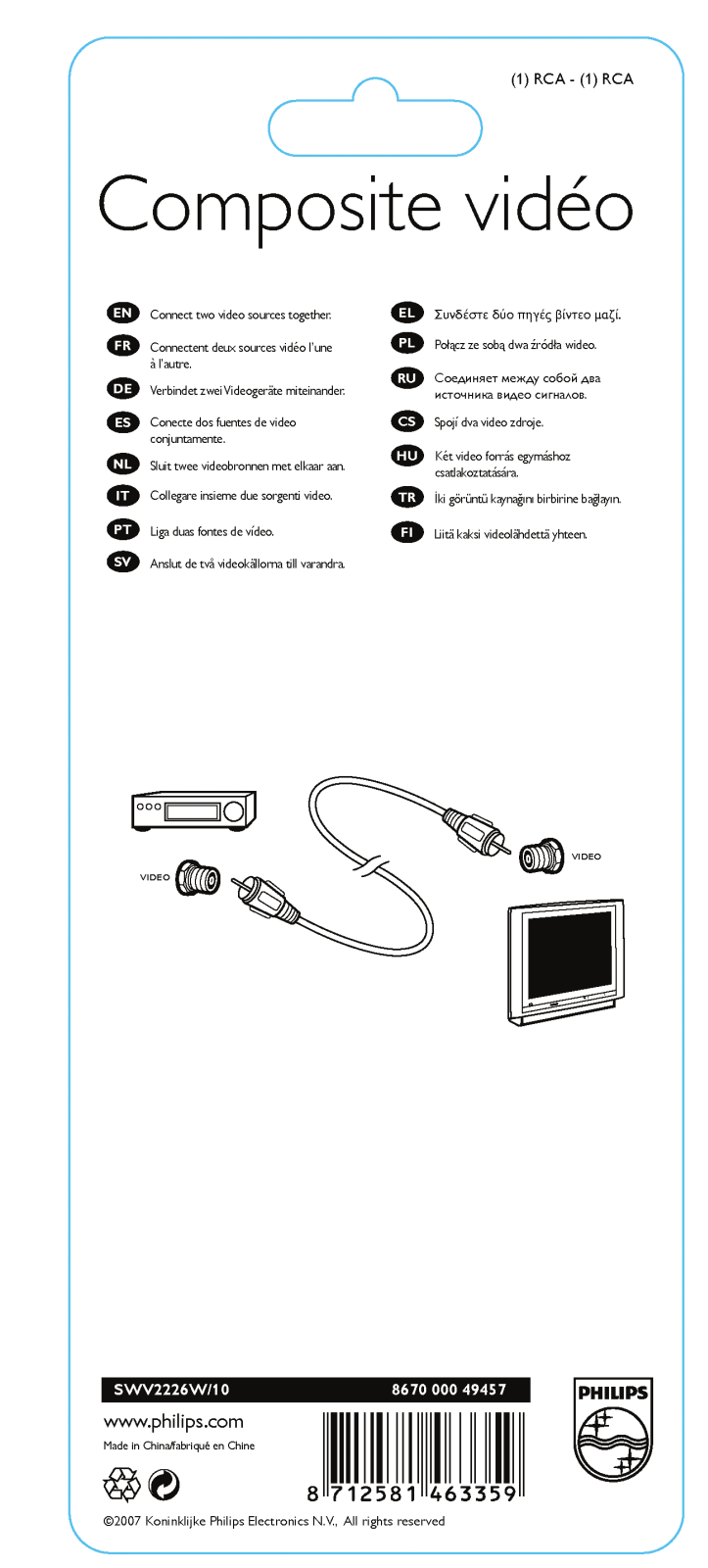 Philips SWV2226W/10 Instructions manual