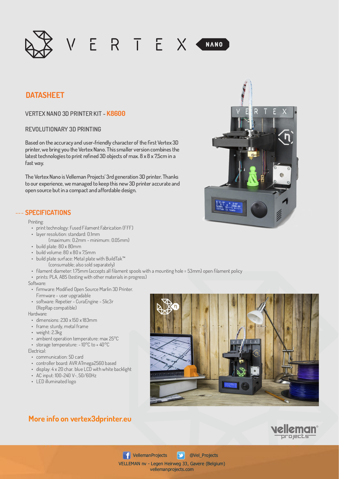 Velleman K8600 data sheet