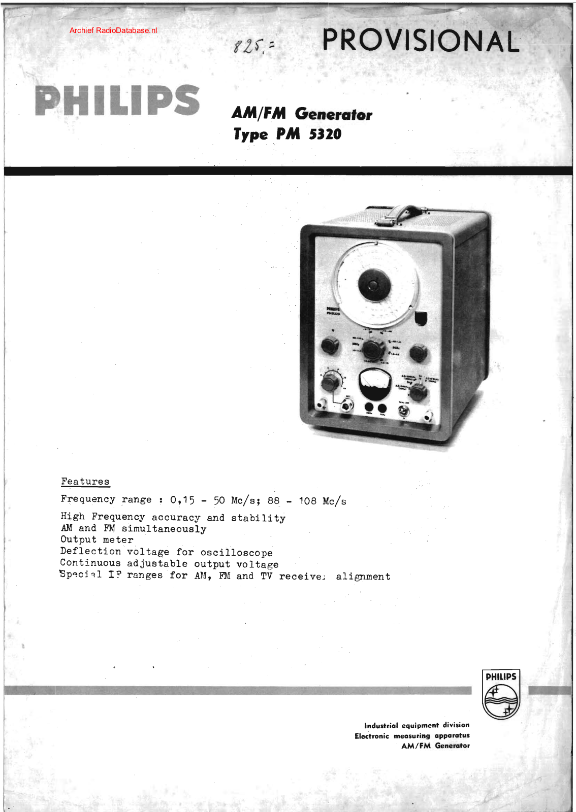 Philips PM5320 User Manual