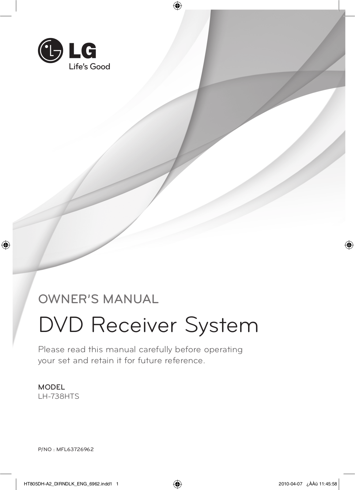 LG LH-738HTS User manual