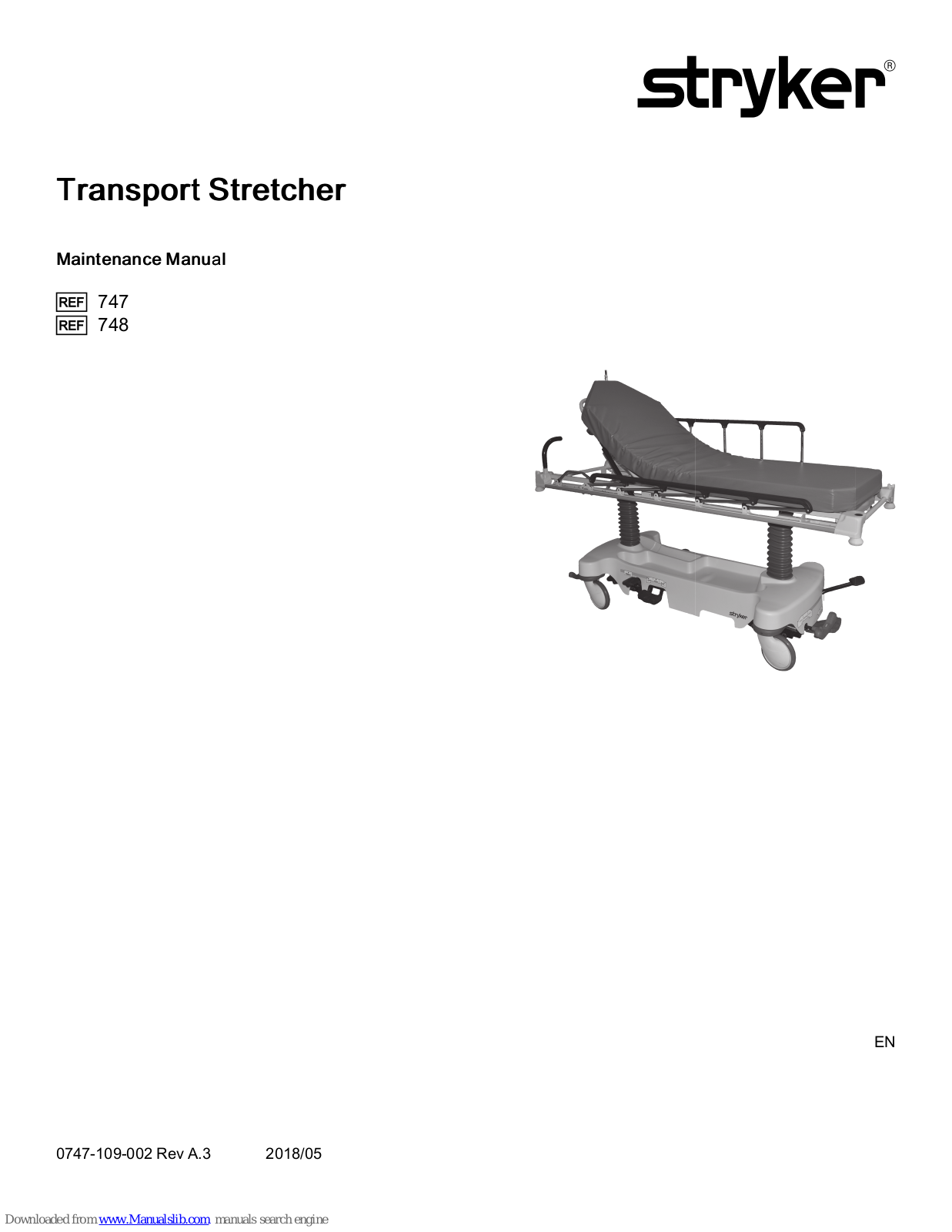 Stryker 747, 748 Maintenance Manual