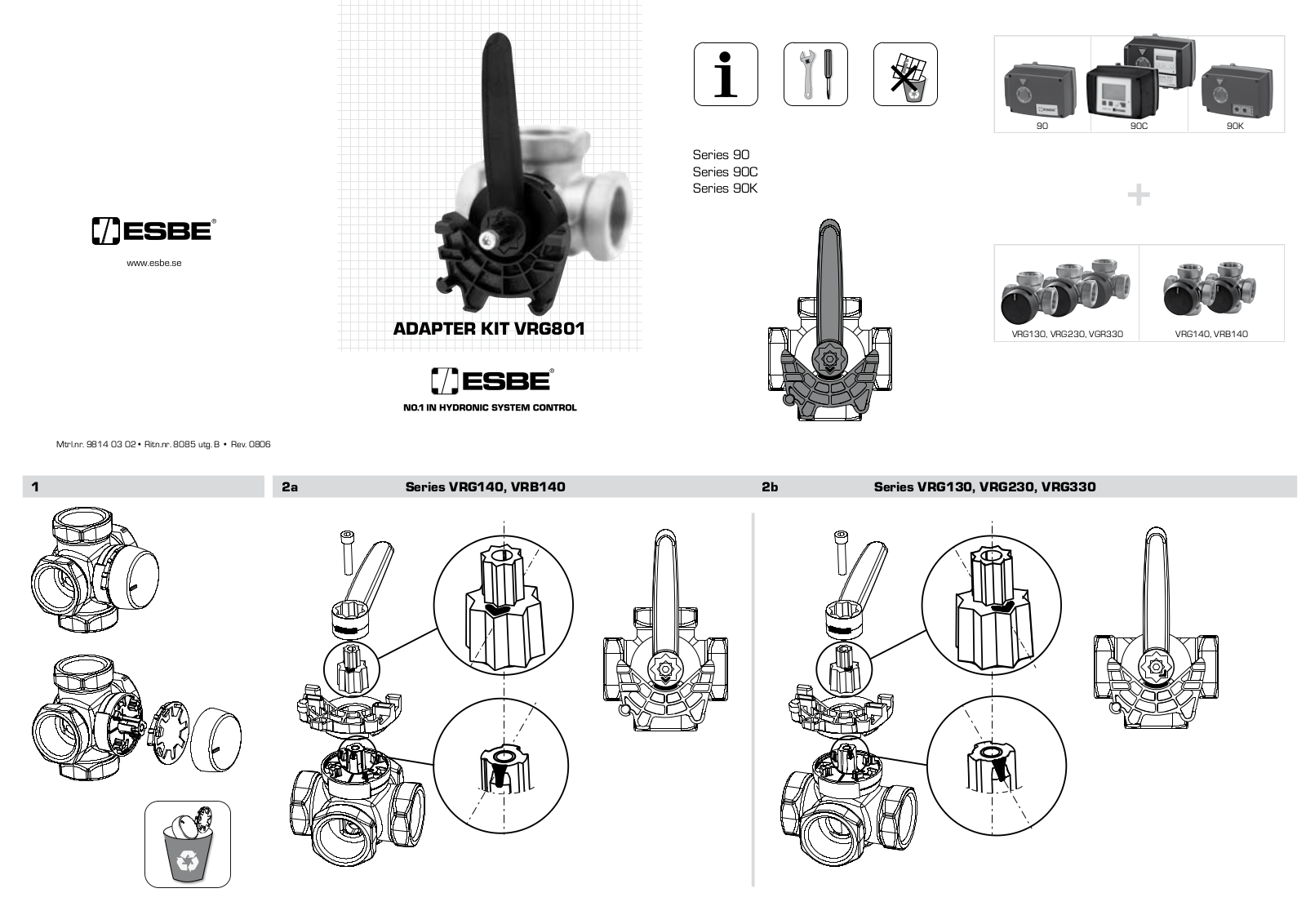 Danfoss VRG801 Installation guide