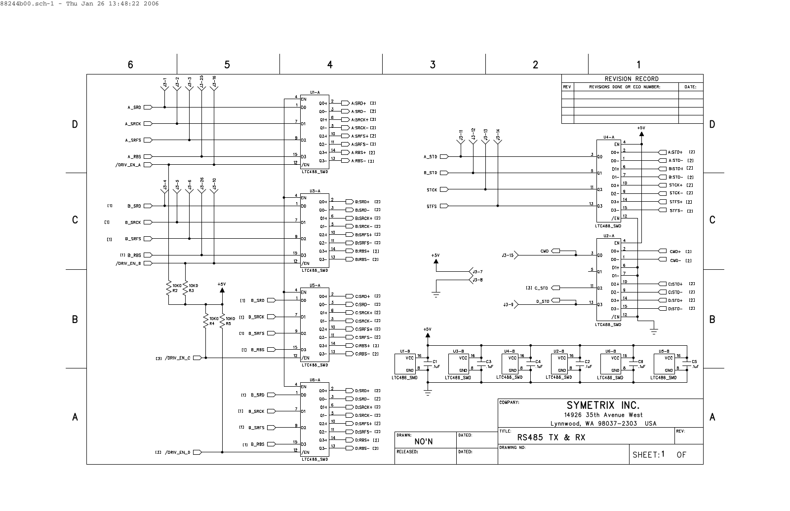 Symetrix Sonic-Interface-Board Schematic