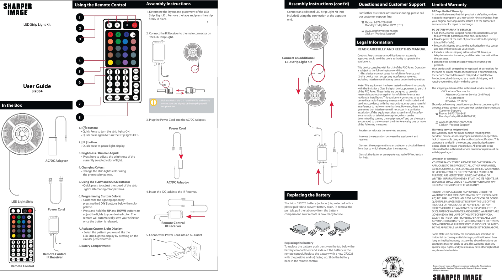 Sharper image SI2034 User Manual