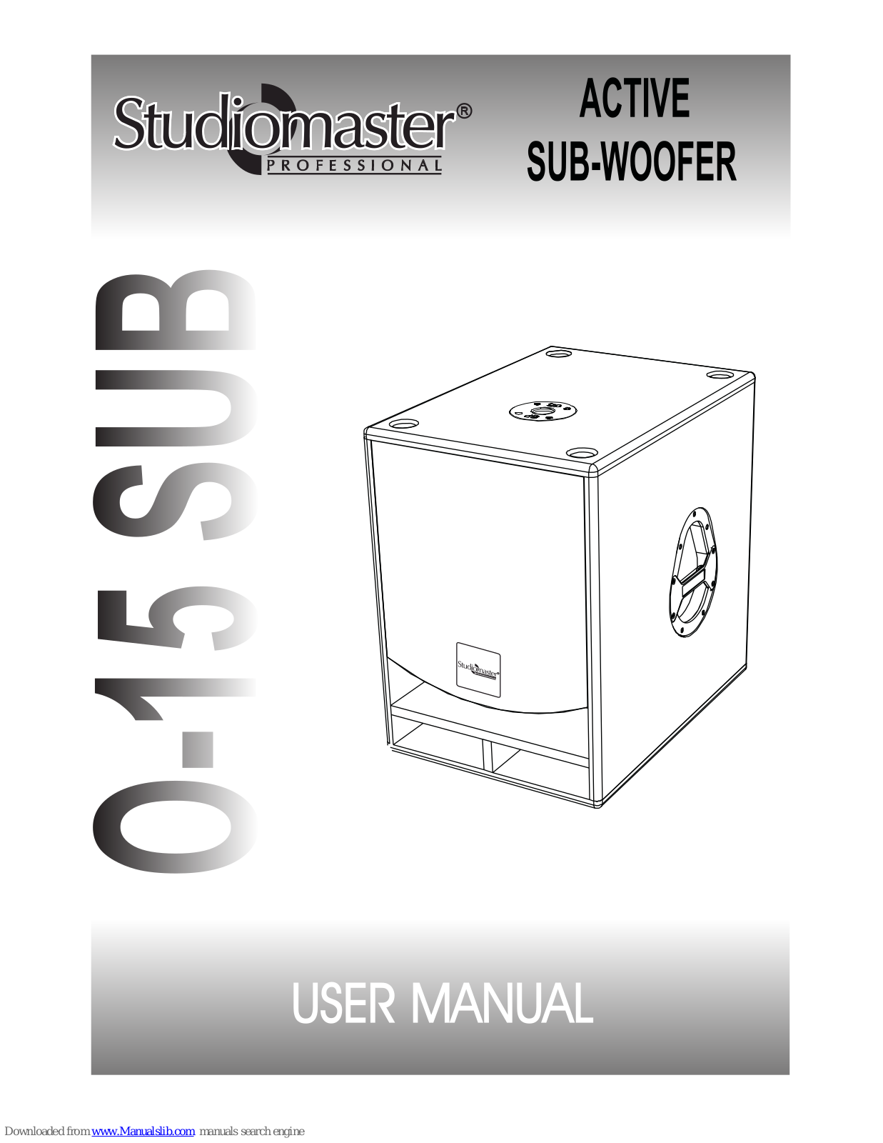Studiomaster 0-15SUB User Manual - ManualMachine.com