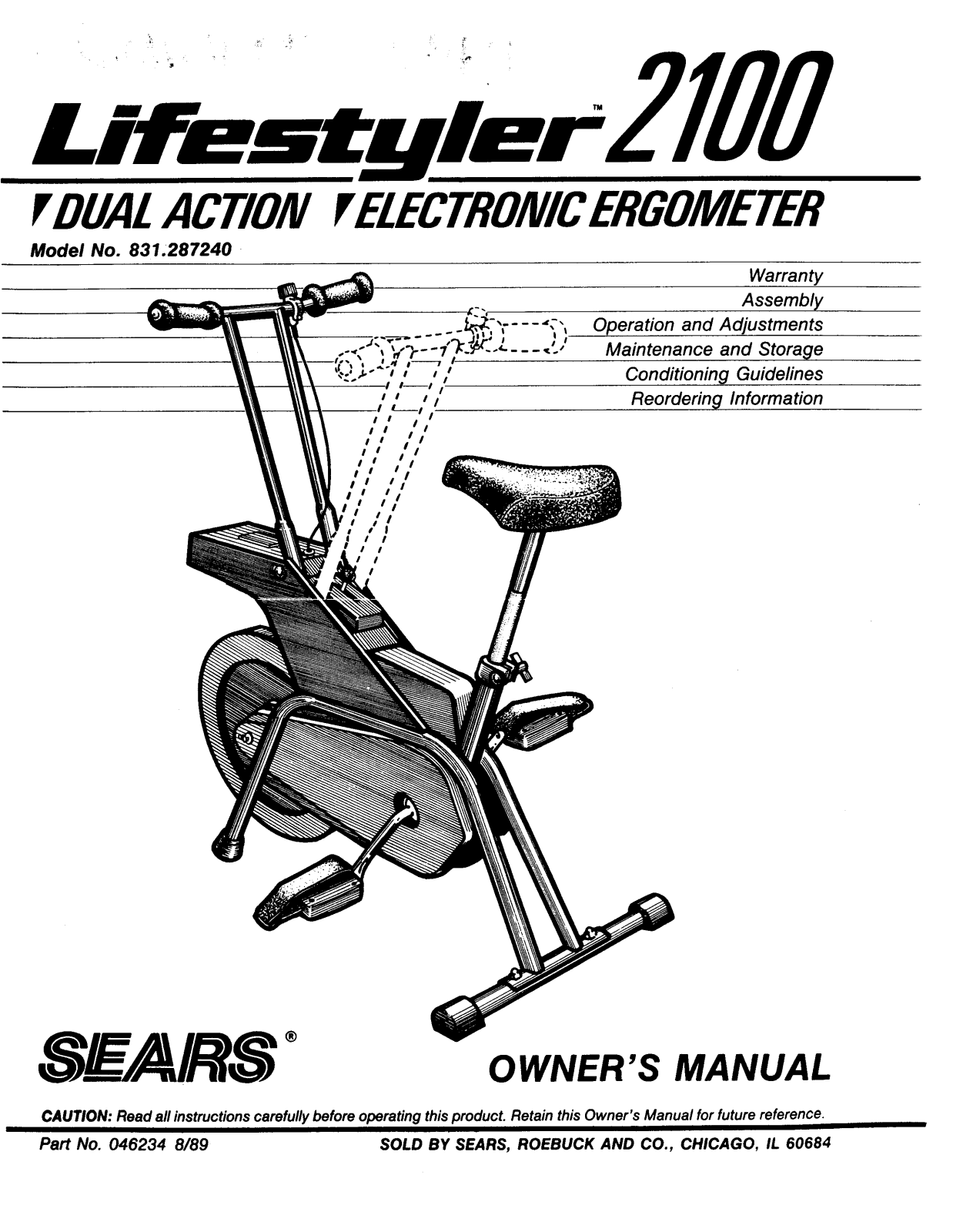 ProForm 287240 User Manual