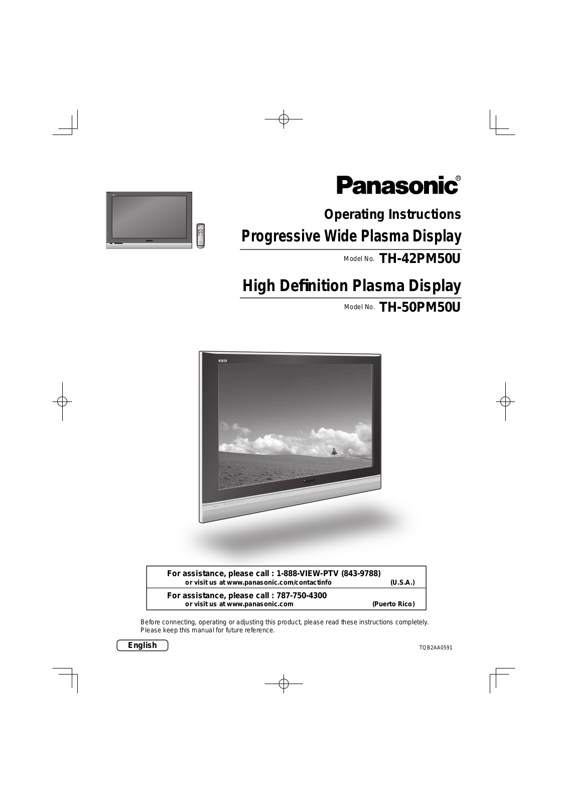 Panasonic TH-50PM50U, TH-42PM50U, TH-42PM50, TH-50PM50 User Manual