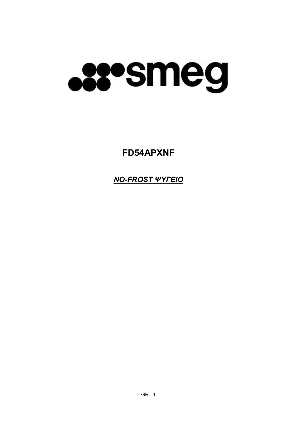 Smeg FD54APXNF User Manual