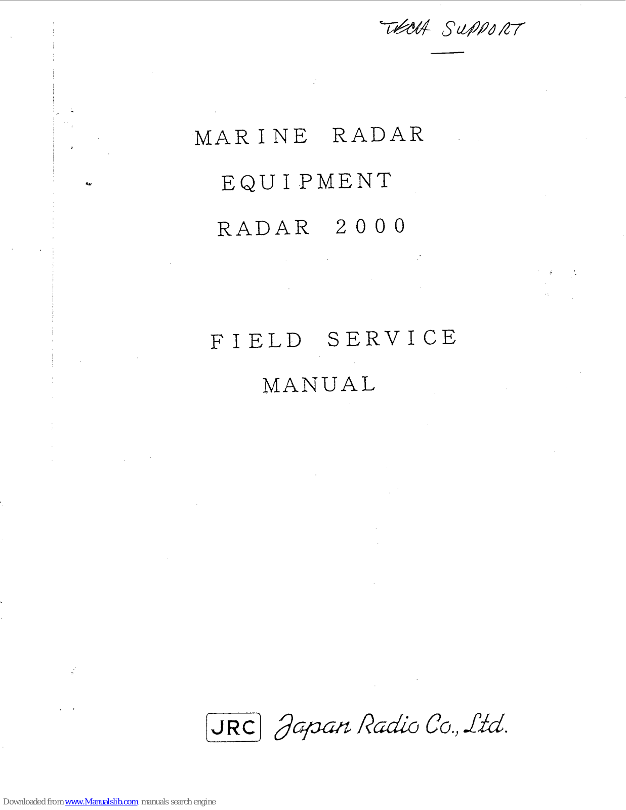 JRC 2000 Field Service Manual