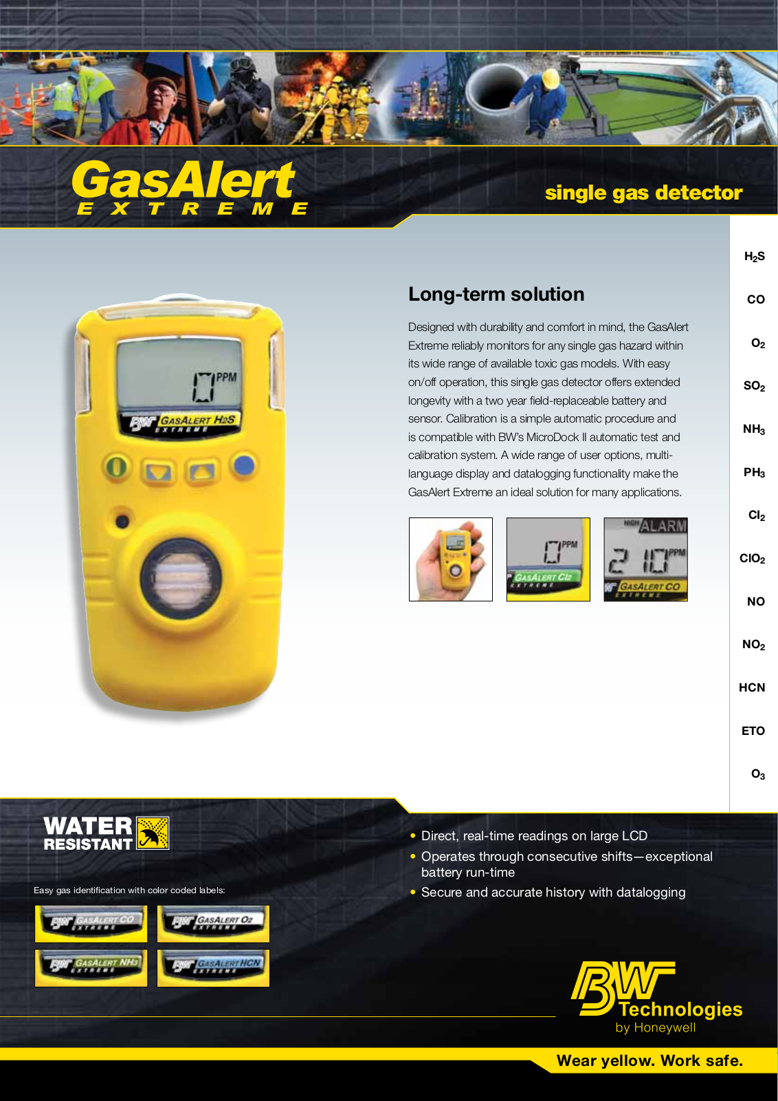 BW Technologies GasAlert Extreme Specifications