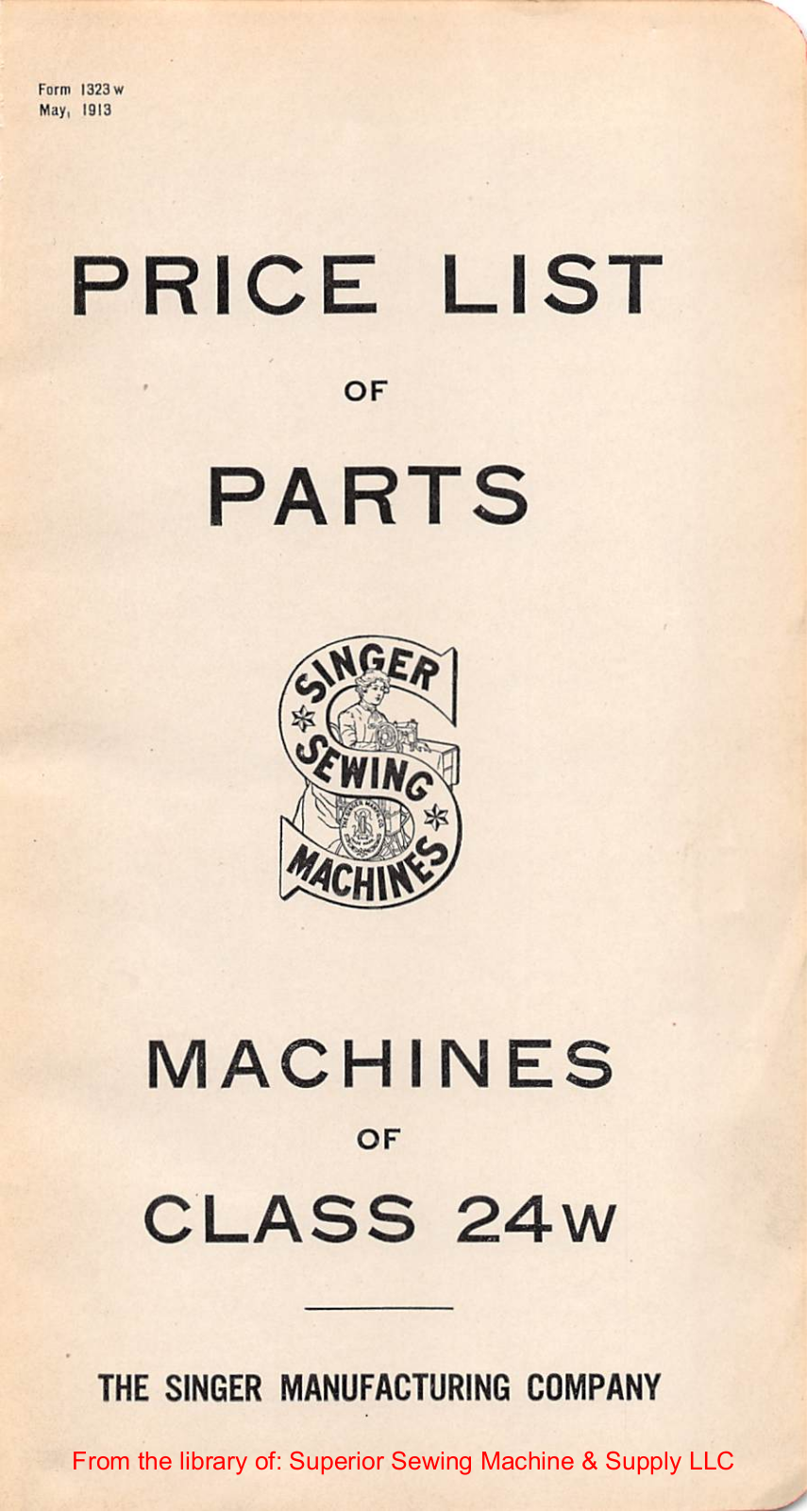 Singer 24W User Manual