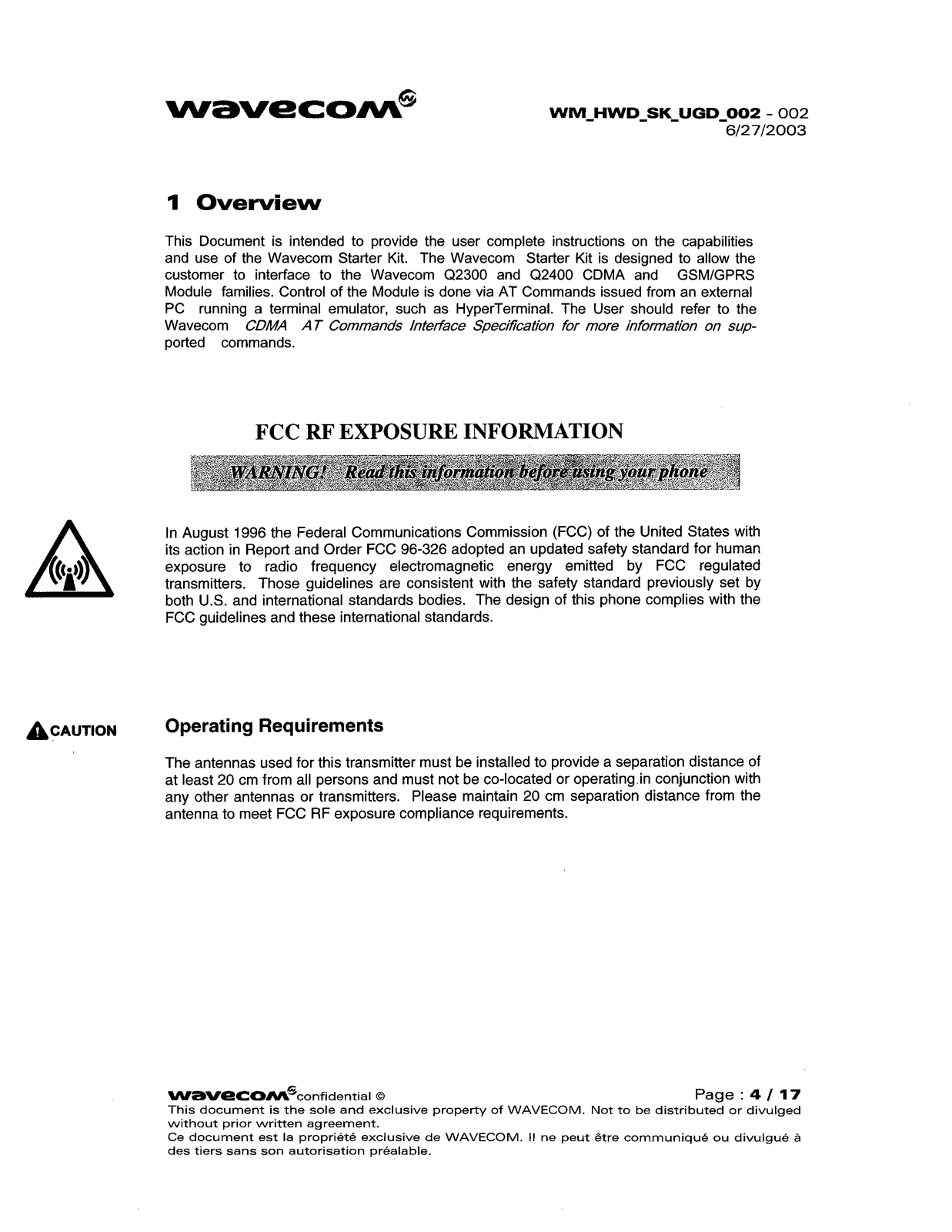 Sierra Wireless Q2438 Users Manual