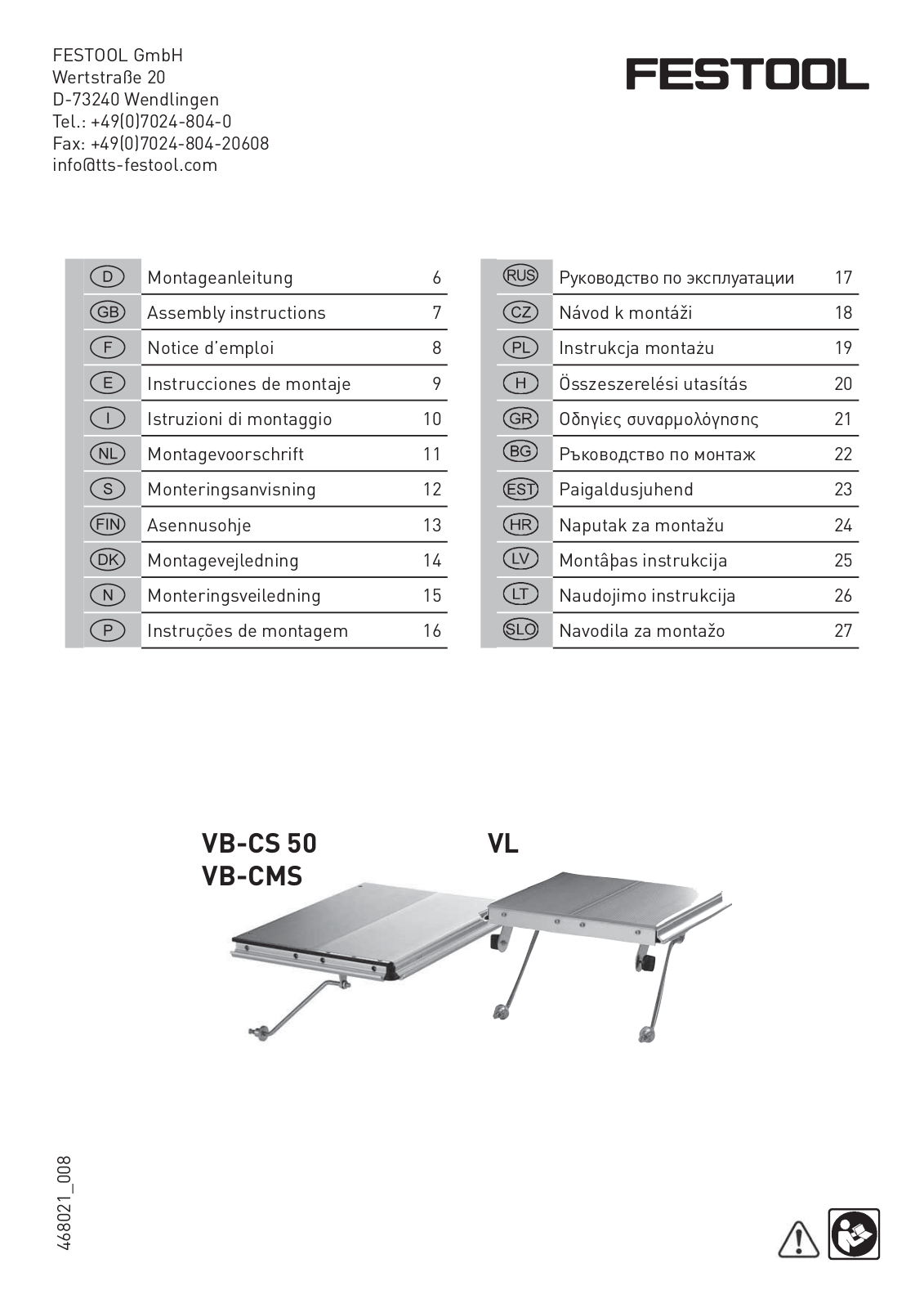 Festool CS-50-vb User Manual