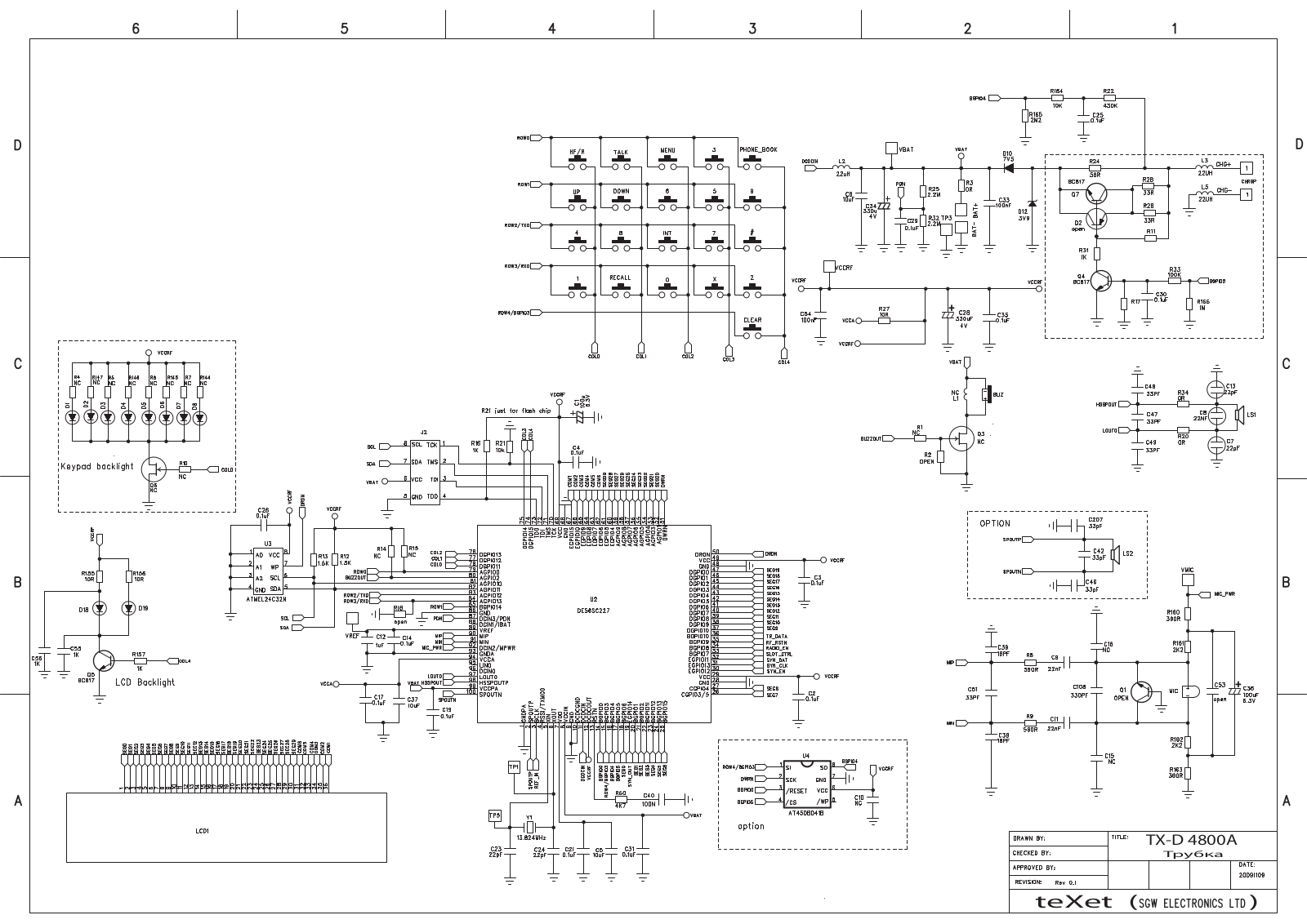 TeXet TX-D4800A Schematic