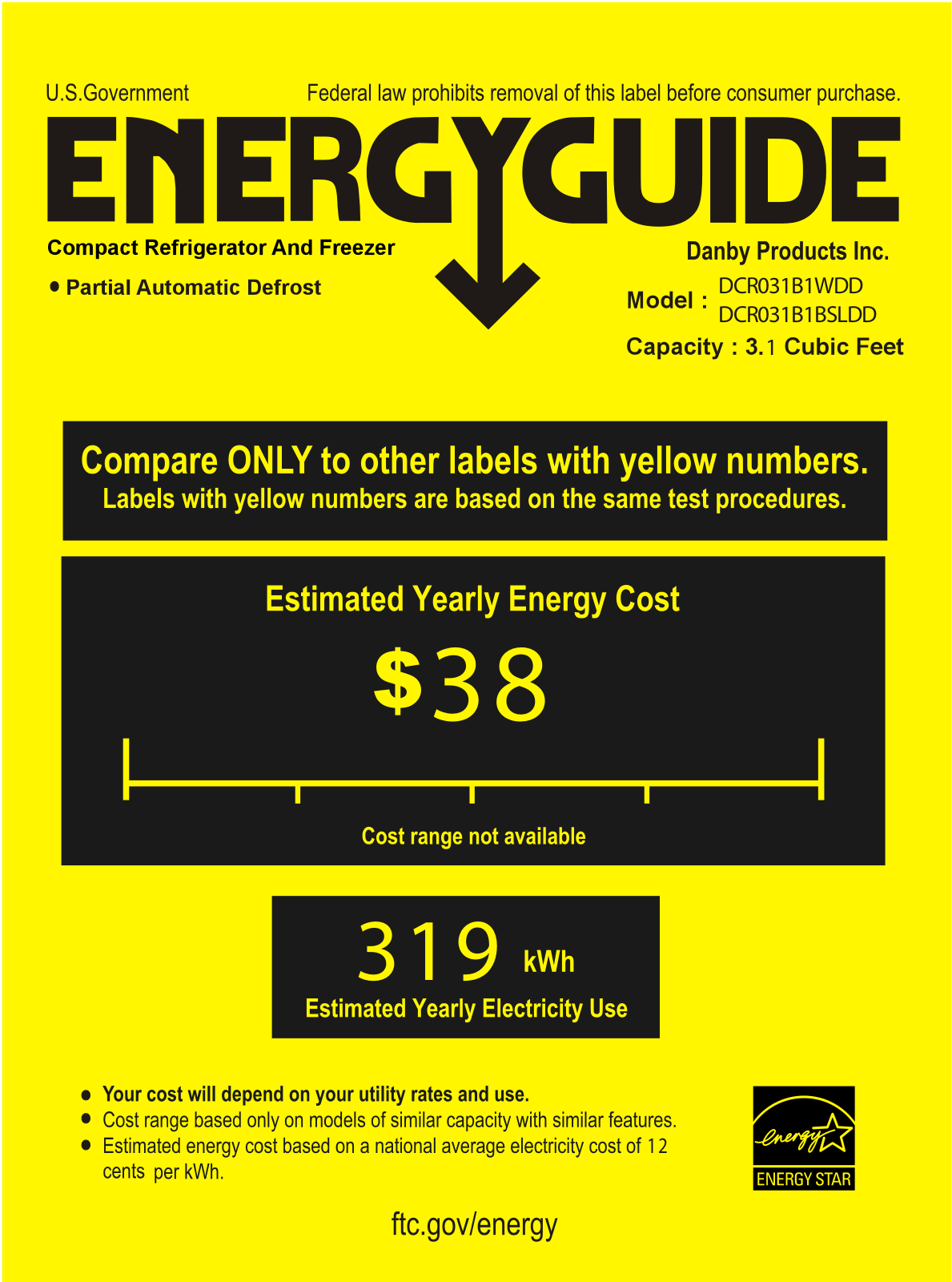 Danby DCR031B1BSLDD, DCR031B1WDD User Manual